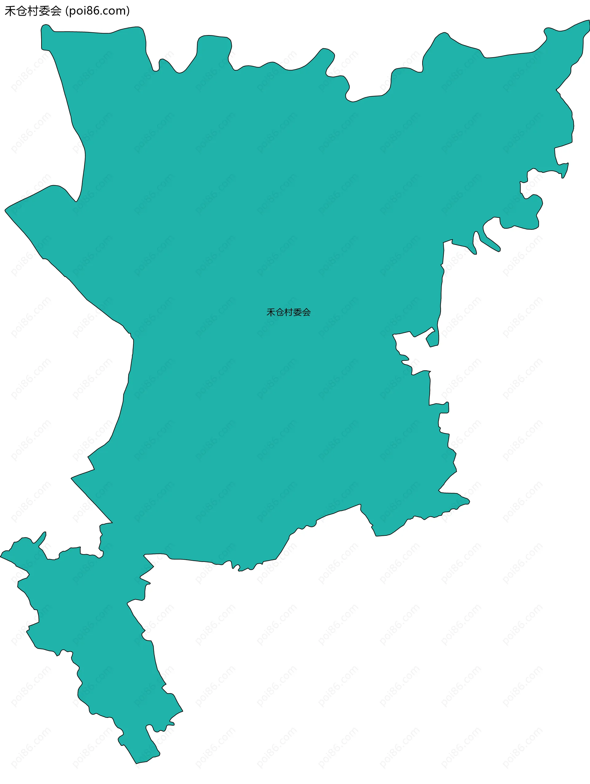 禾仓村委会边界地图