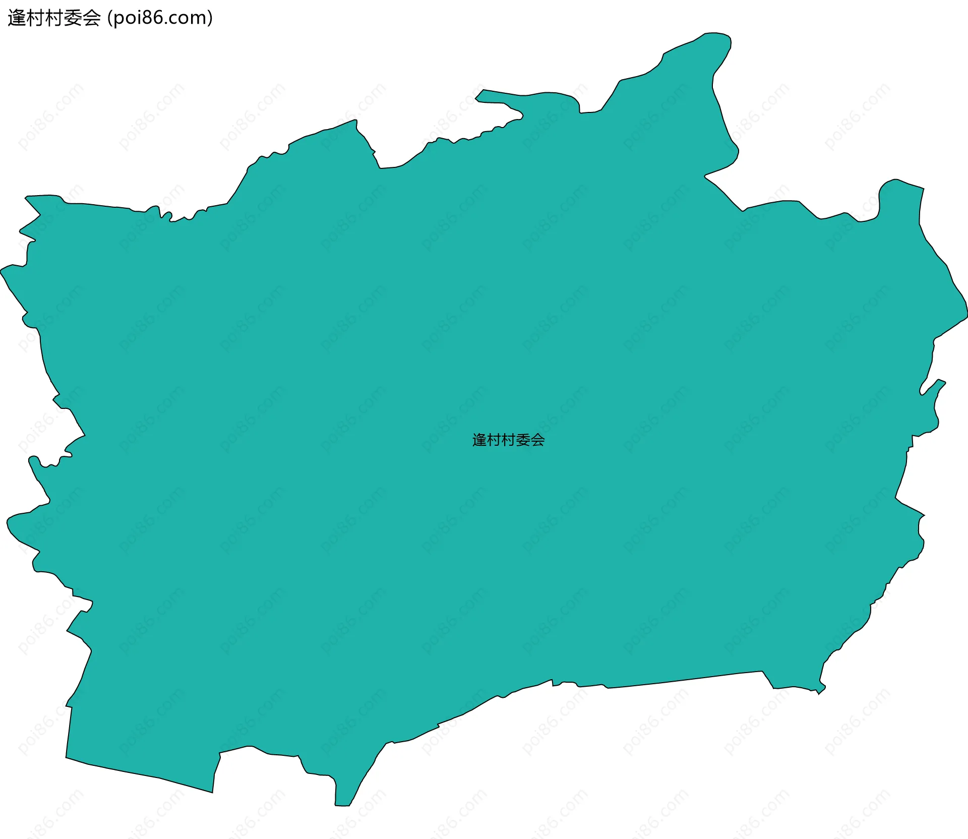 逢村村委会边界地图