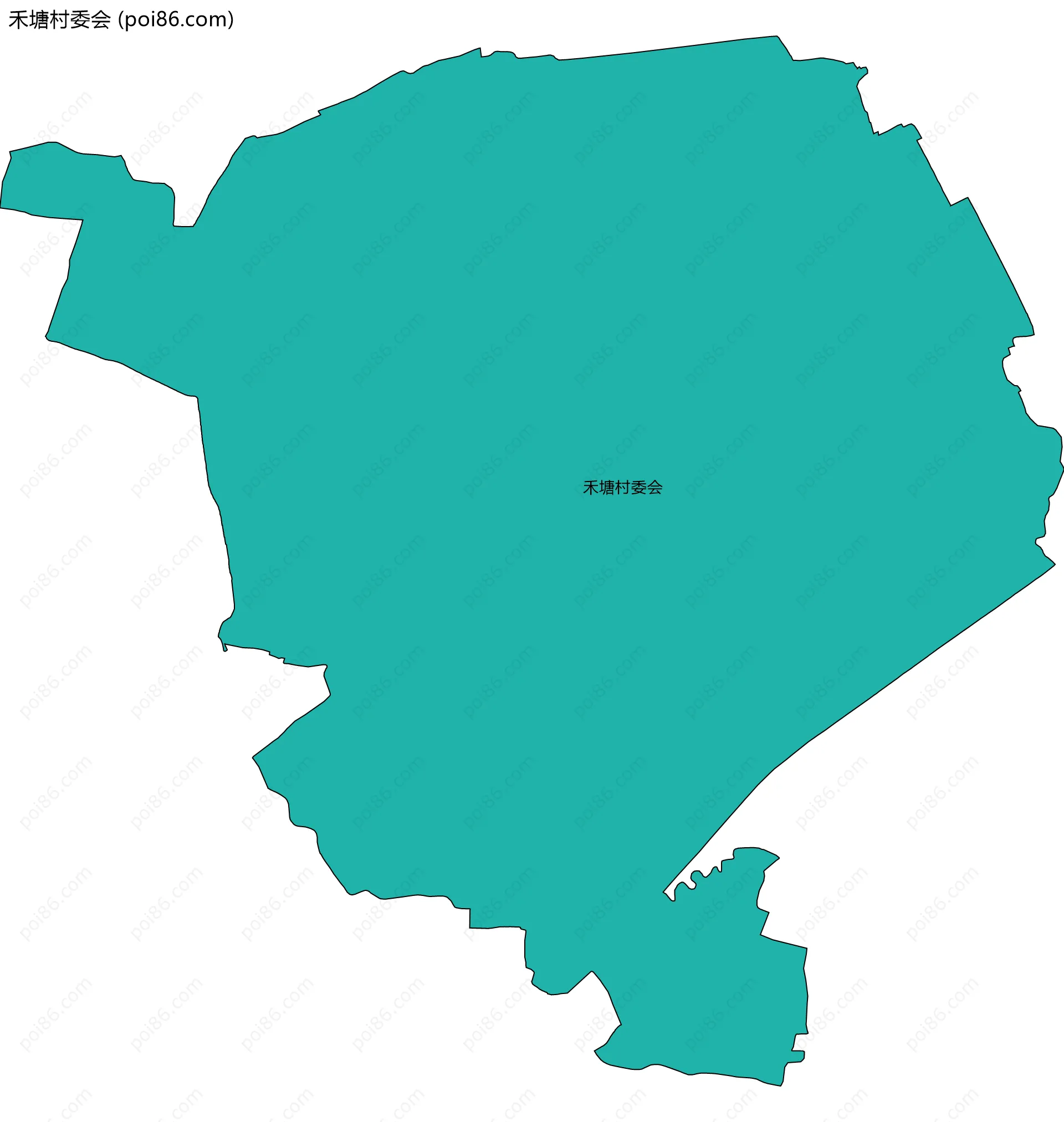 禾塘村委会边界地图