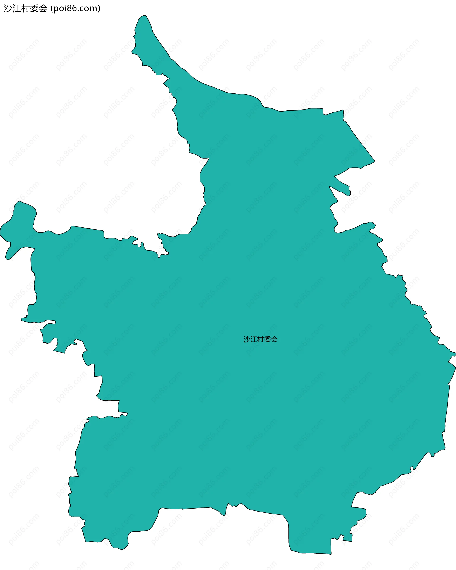 沙江村委会边界地图