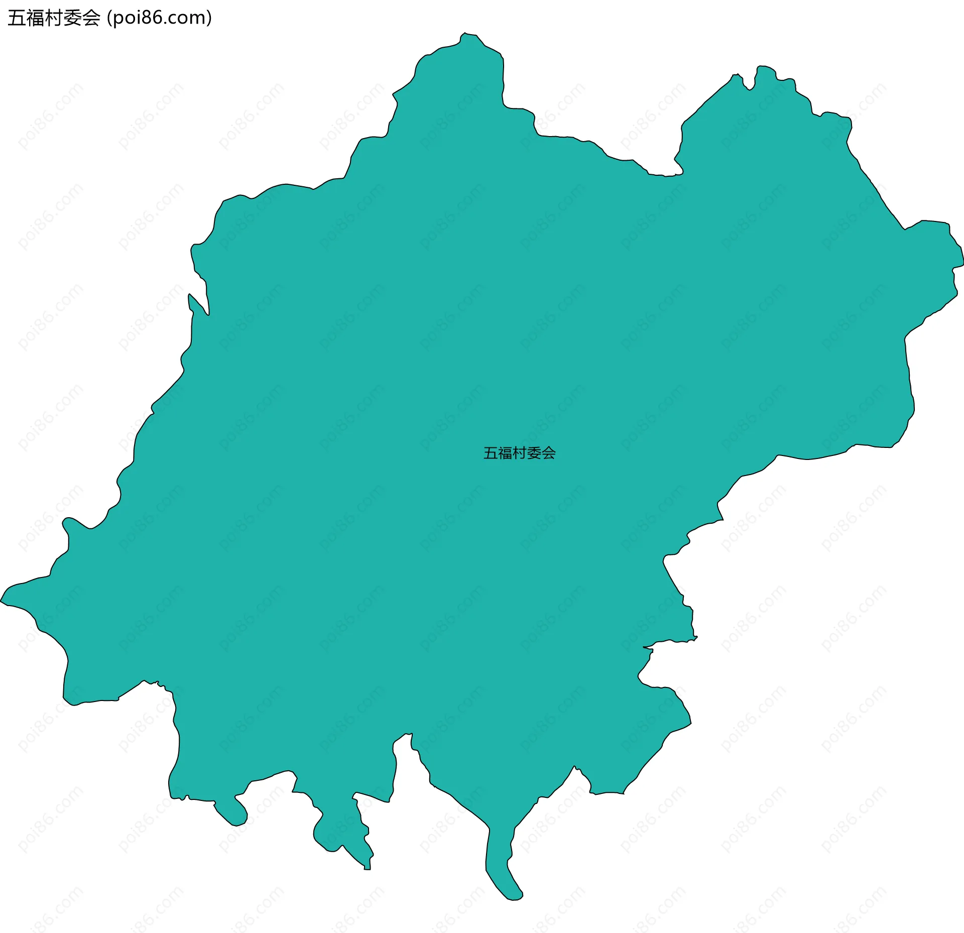 五福村委会边界地图