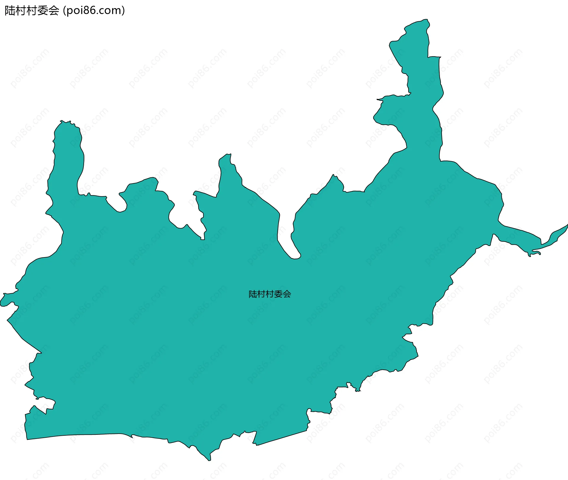 陆村村委会边界地图