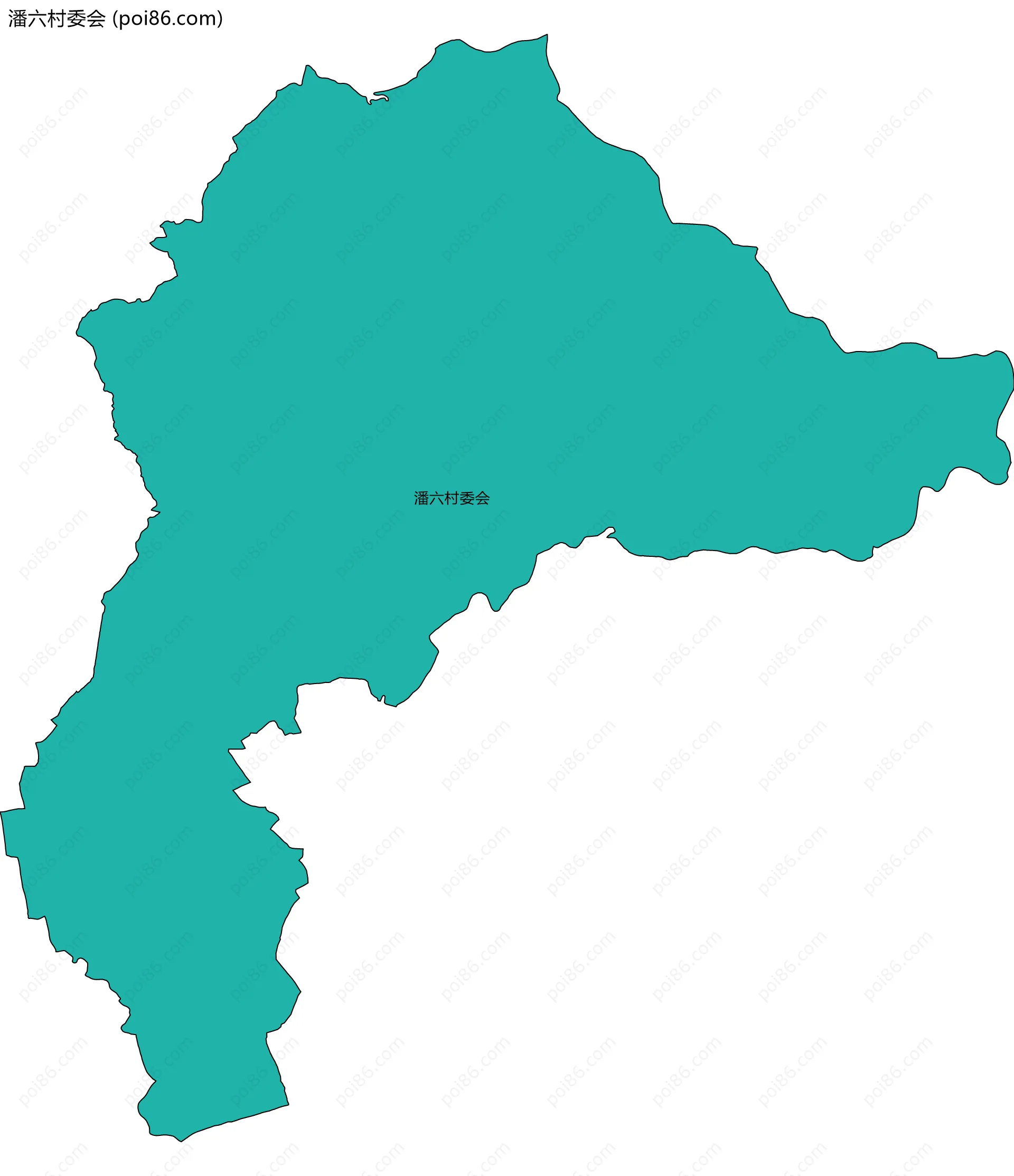 潘六村委会边界地图