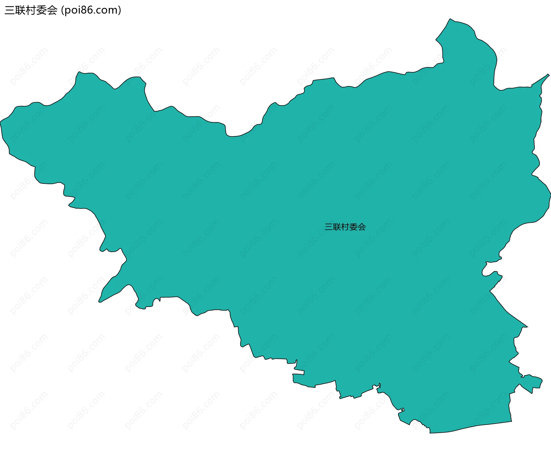 三联村委会边界地图