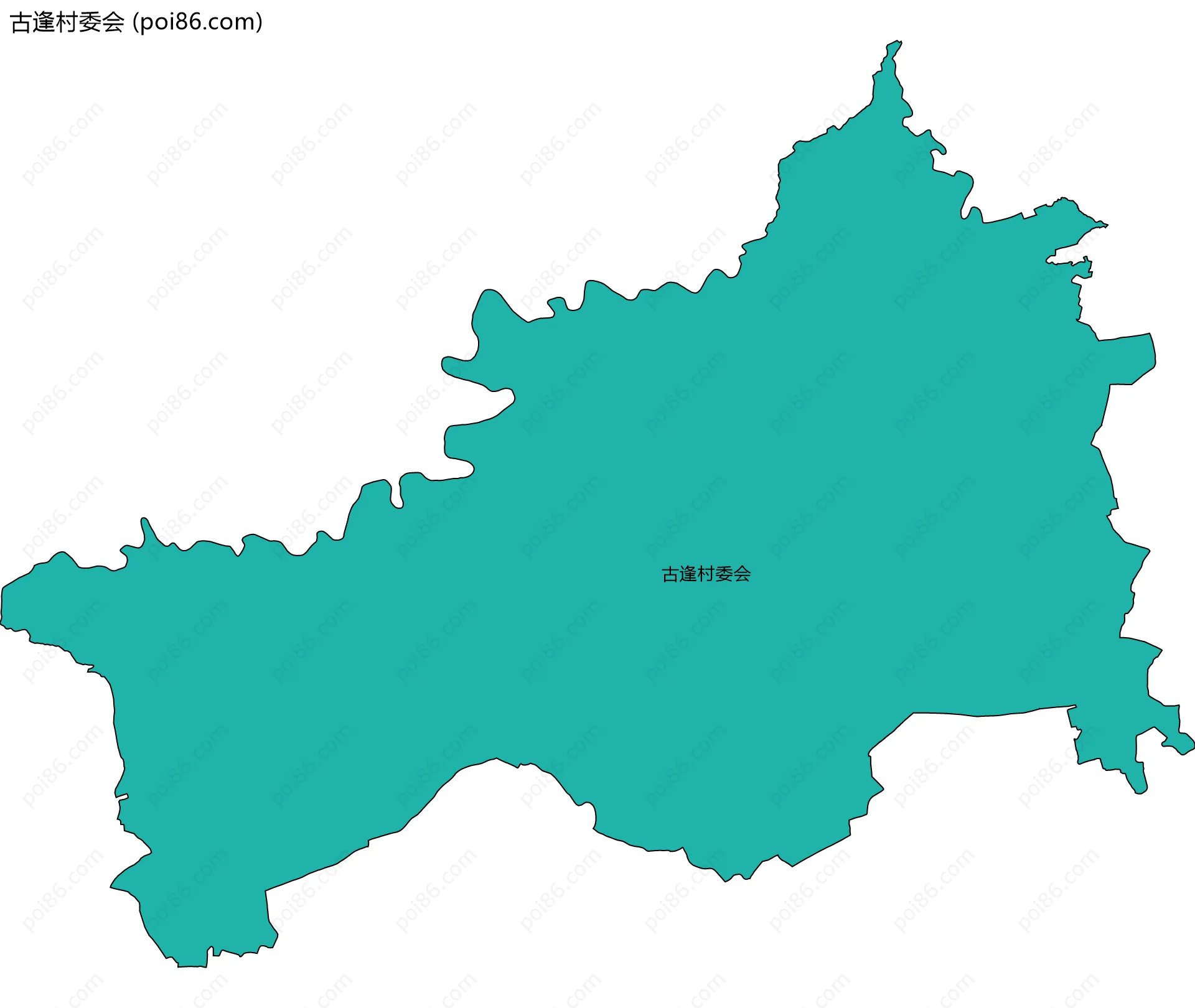 古逢村委会边界地图