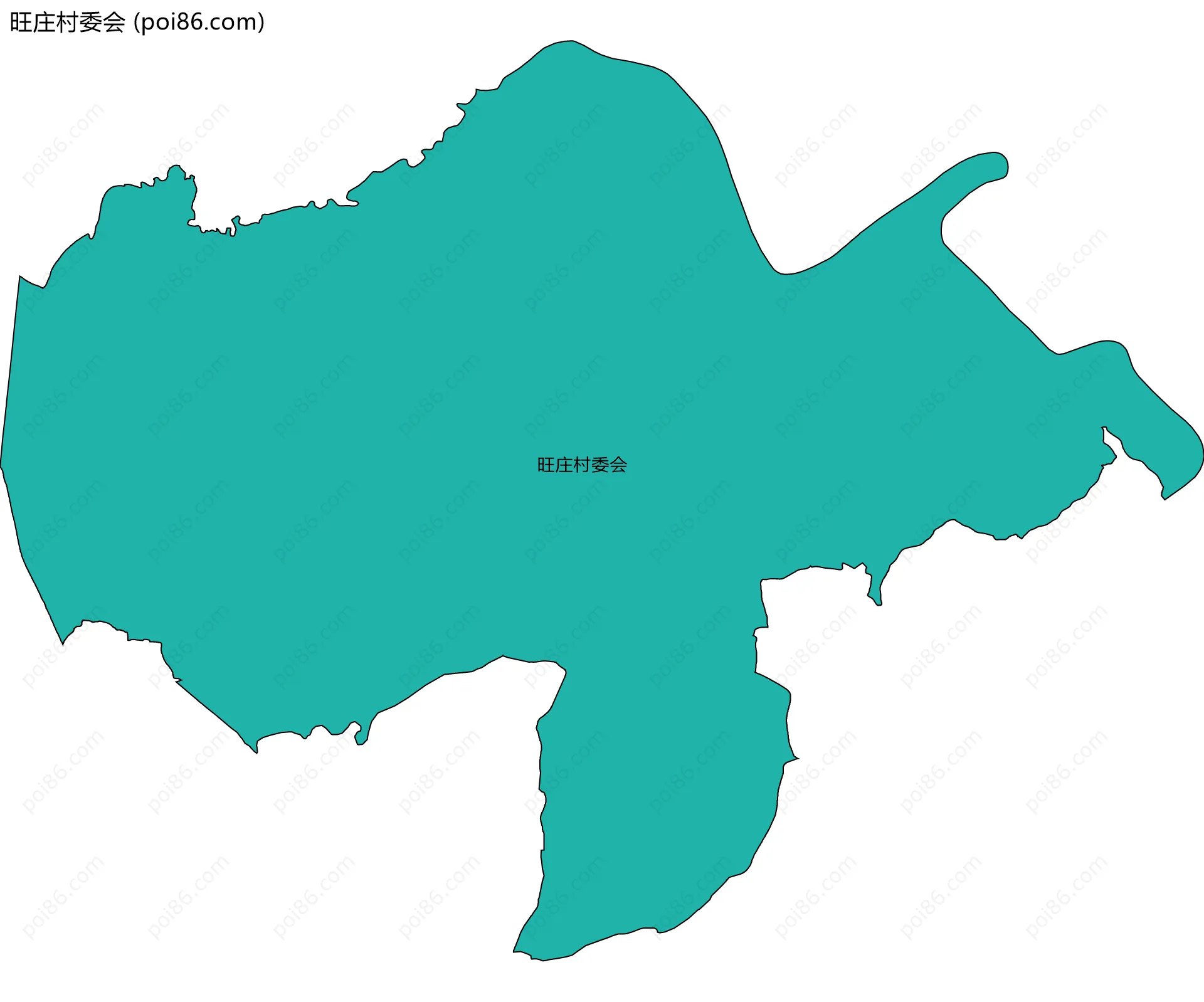 旺庄村委会边界地图