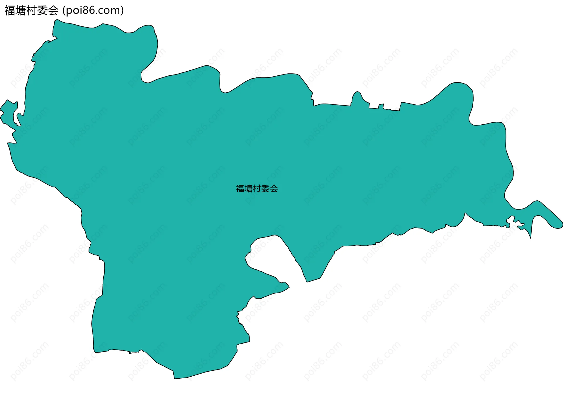 福塘村委会边界地图