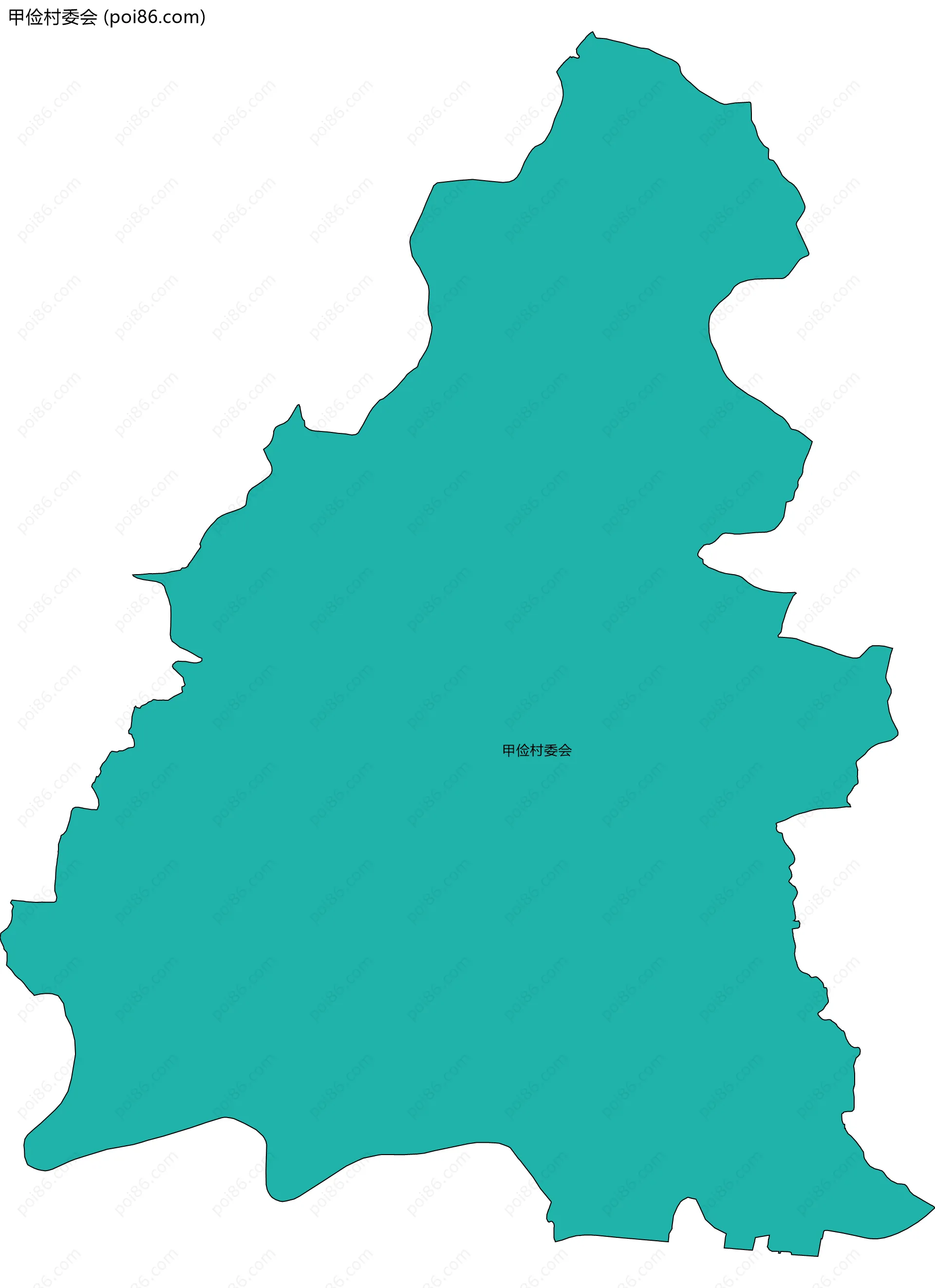 甲俭村委会边界地图
