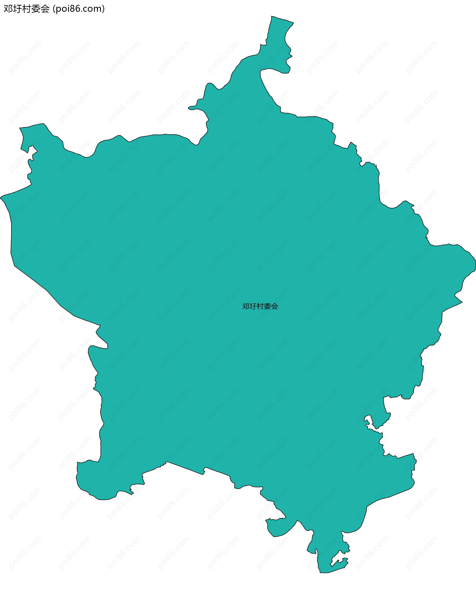邓圩村委会边界地图
