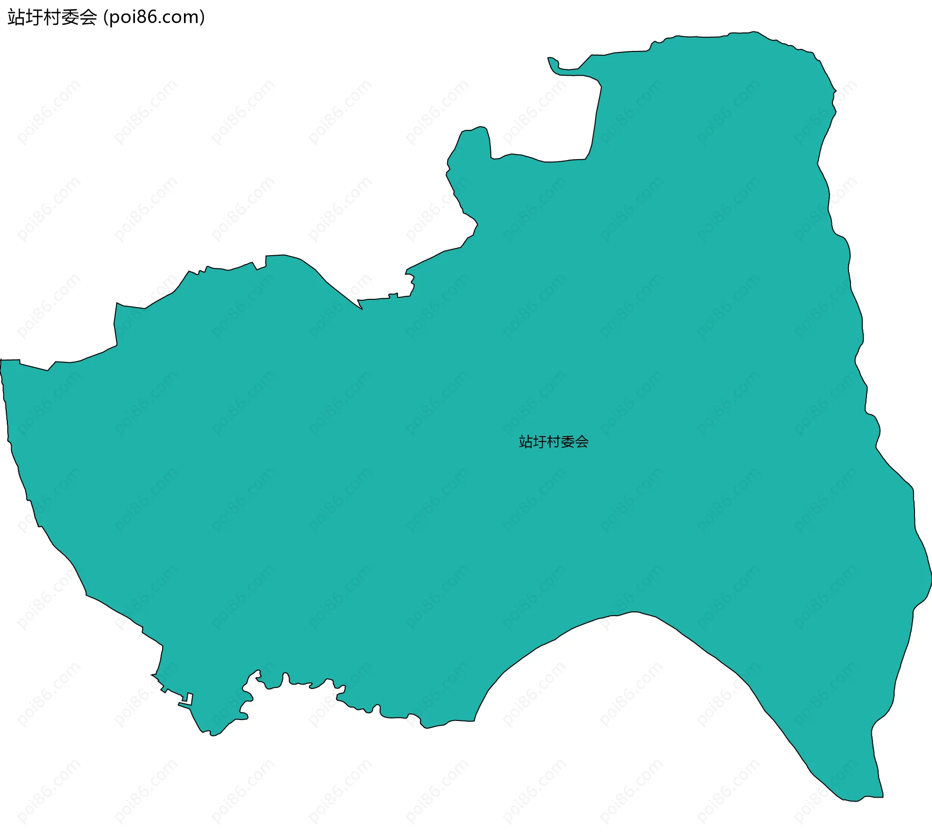 站圩村委会边界地图