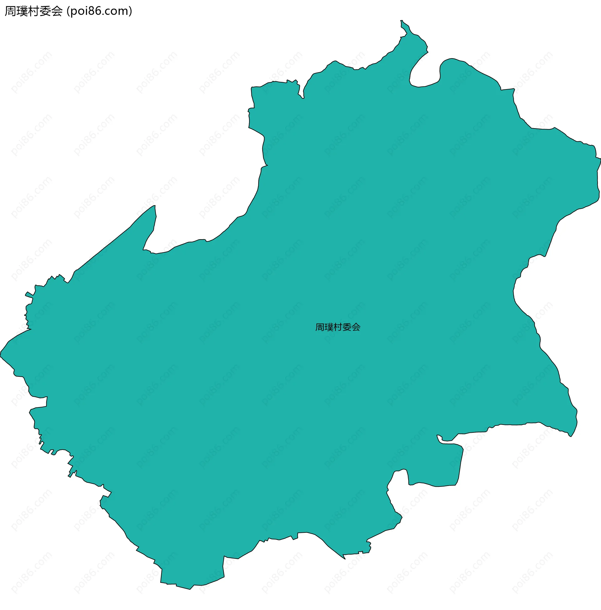 周璞村委会边界地图