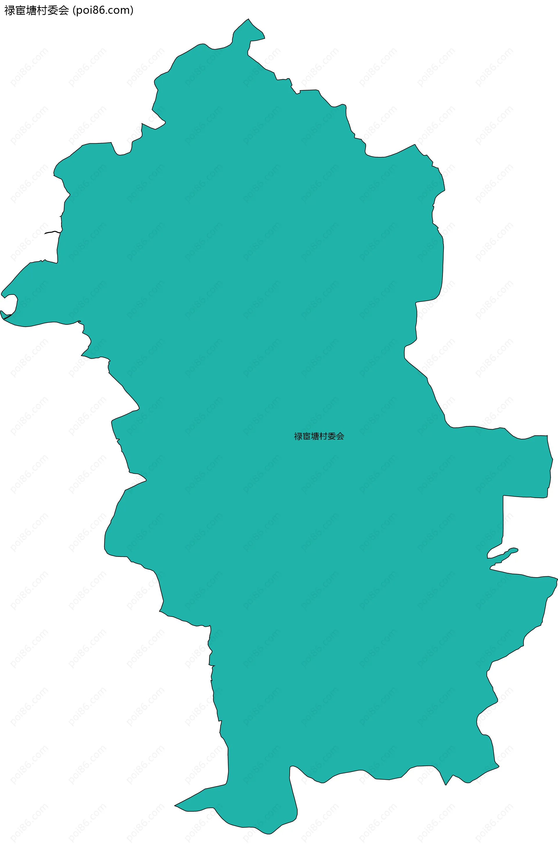 禄宦塘村委会边界地图