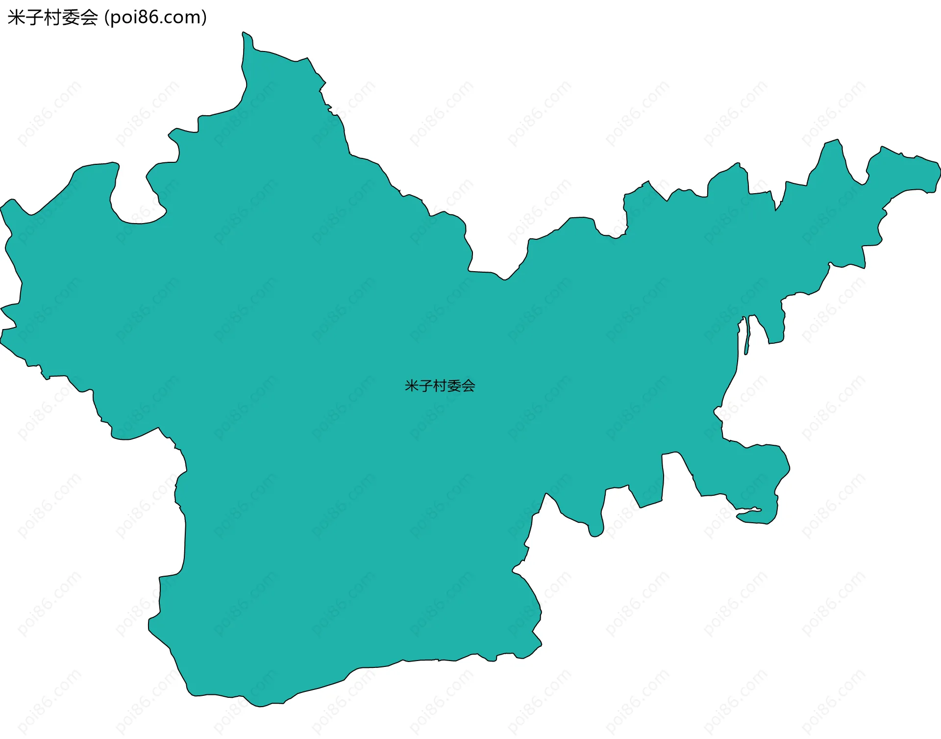 米子村委会边界地图