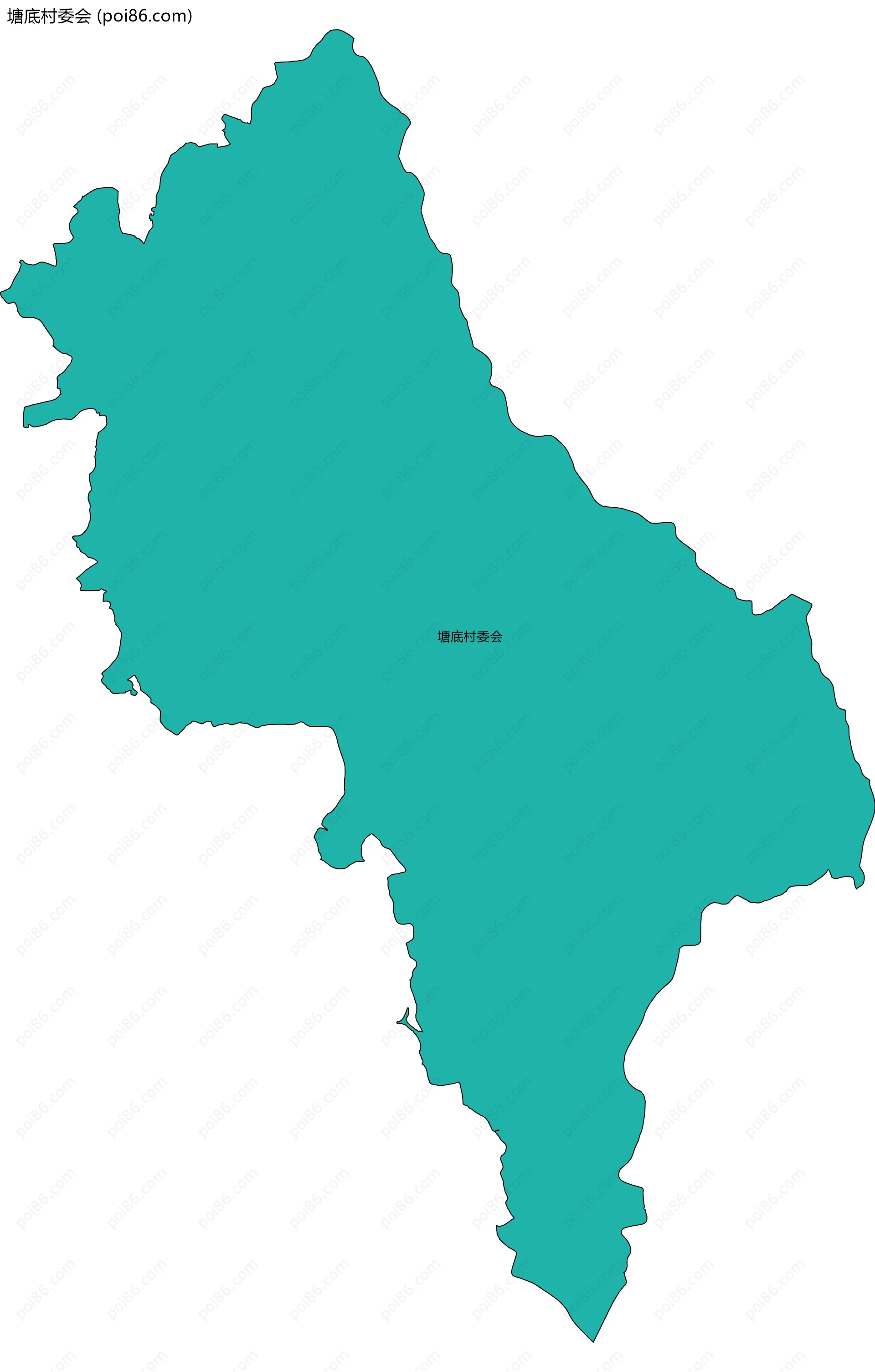 塘底村委会边界地图