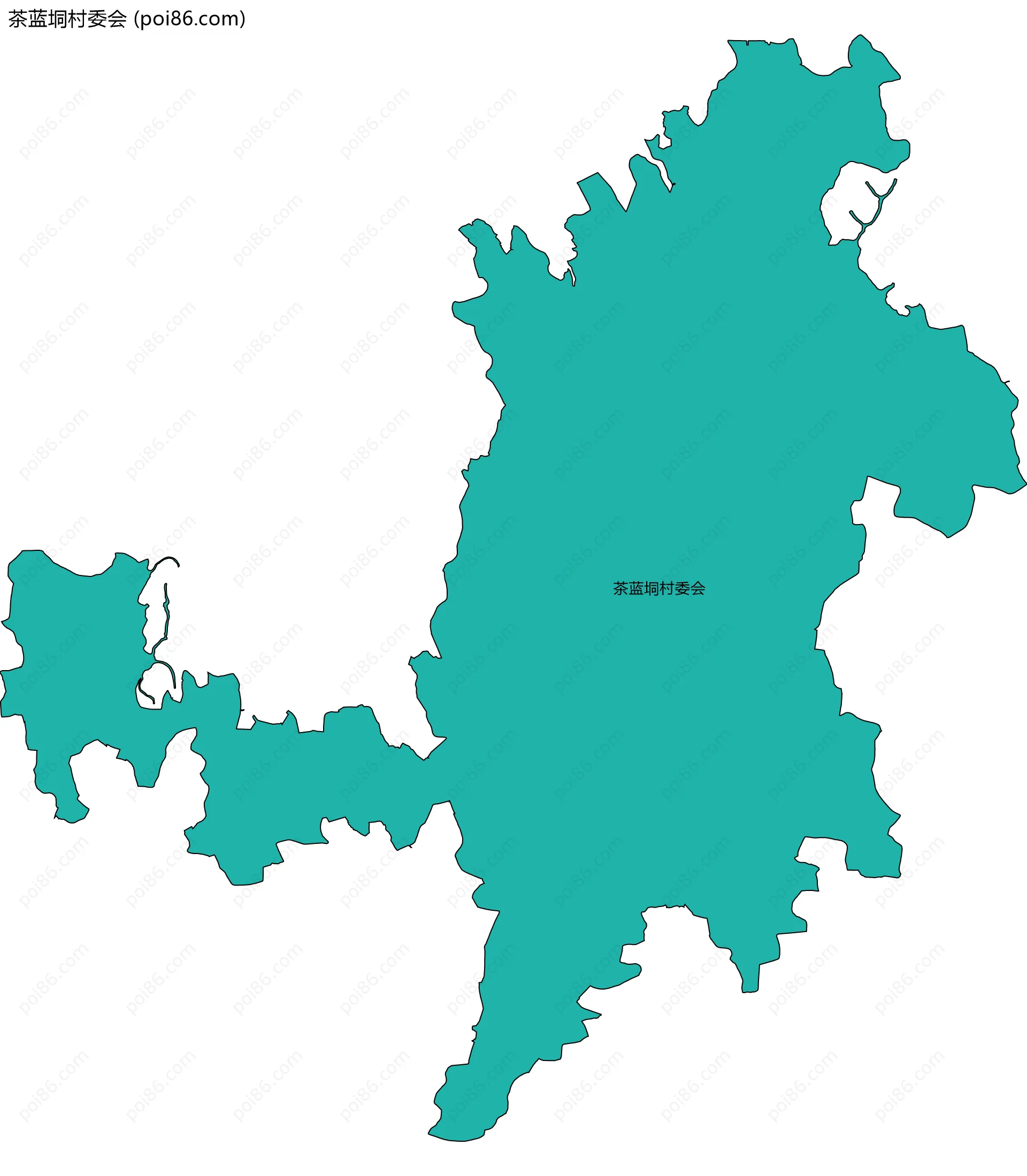 茶蓝垌村委会边界地图