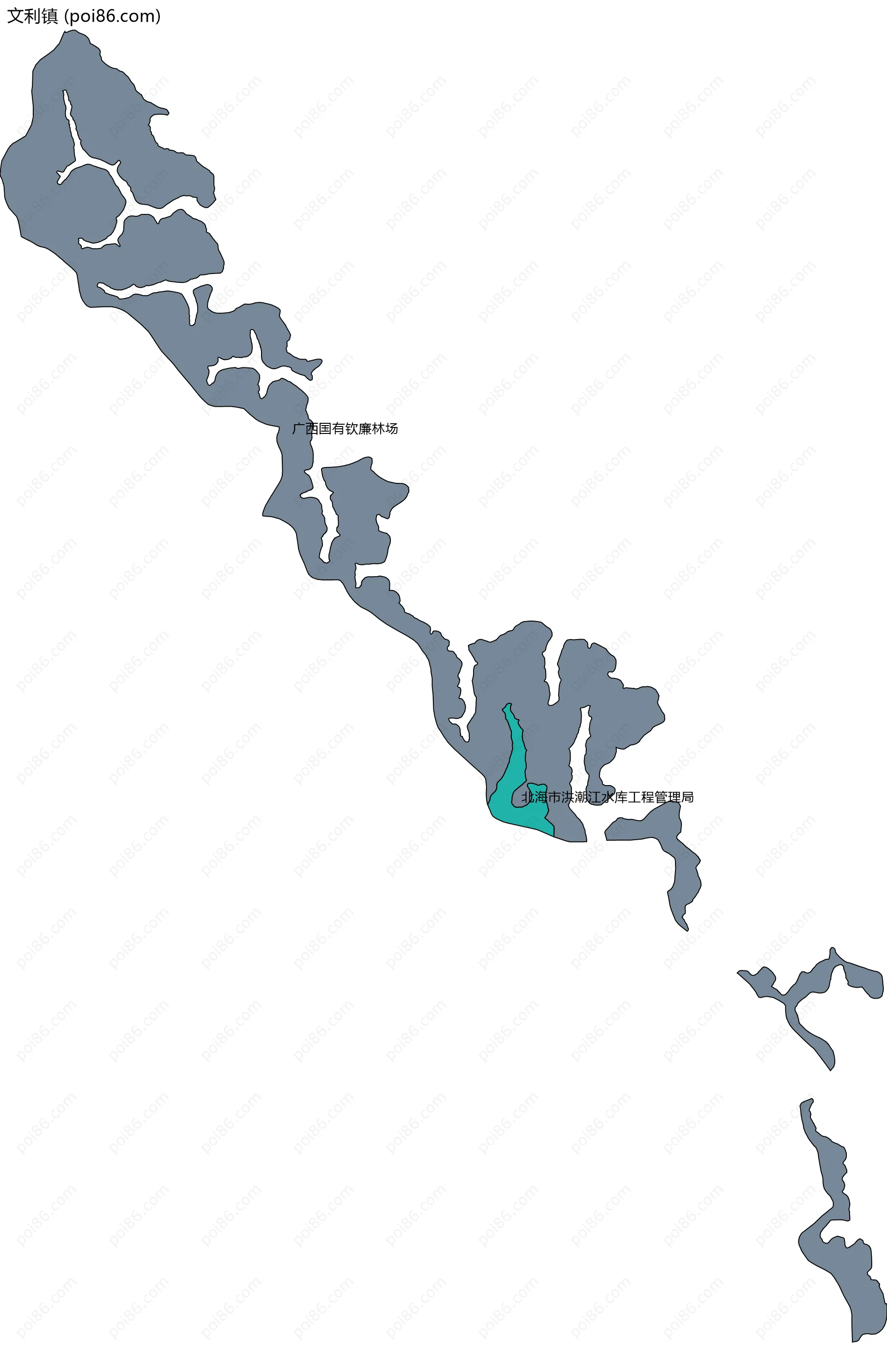 文利镇边界地图(五级行政区划)