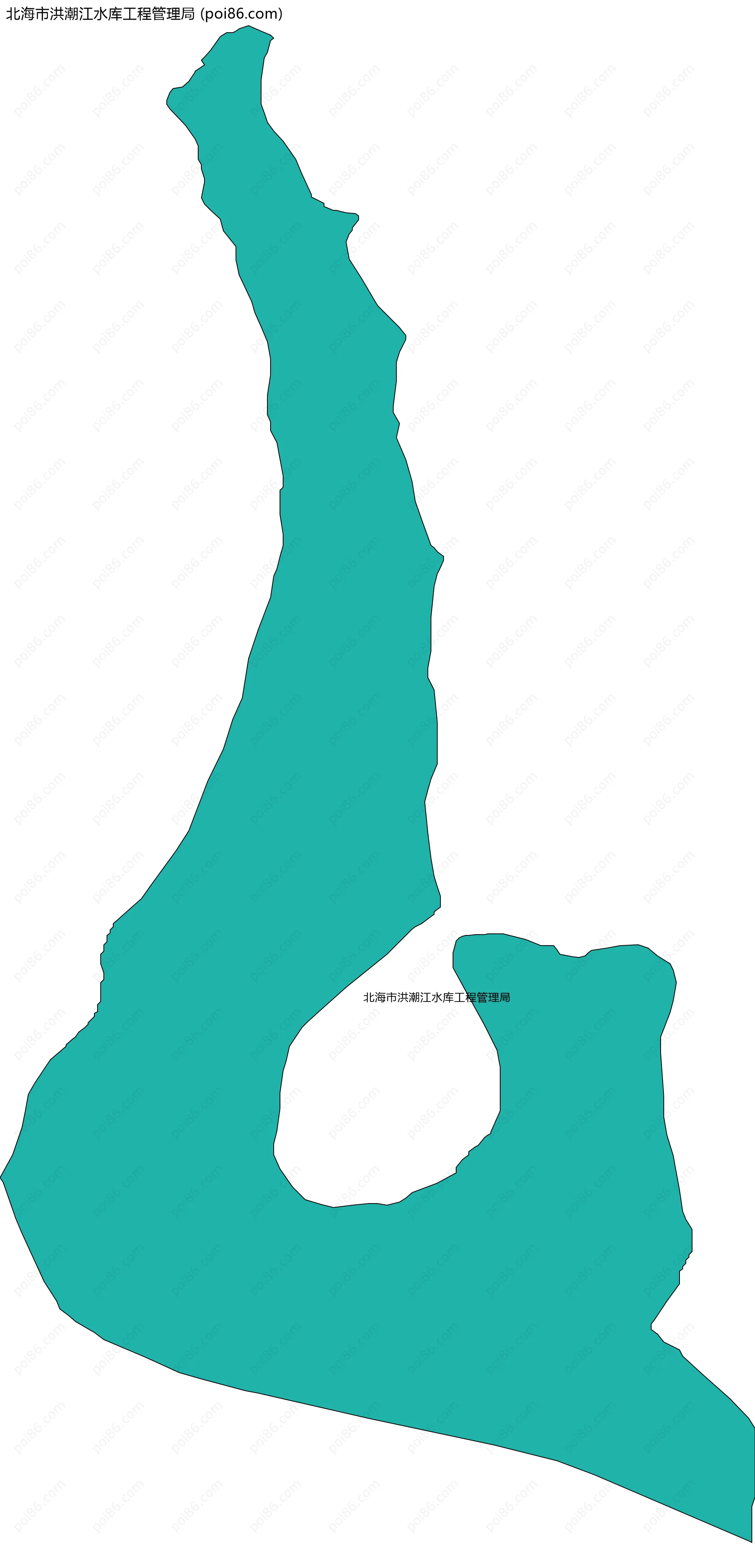 北海市洪潮江水库工程管理局边界地图