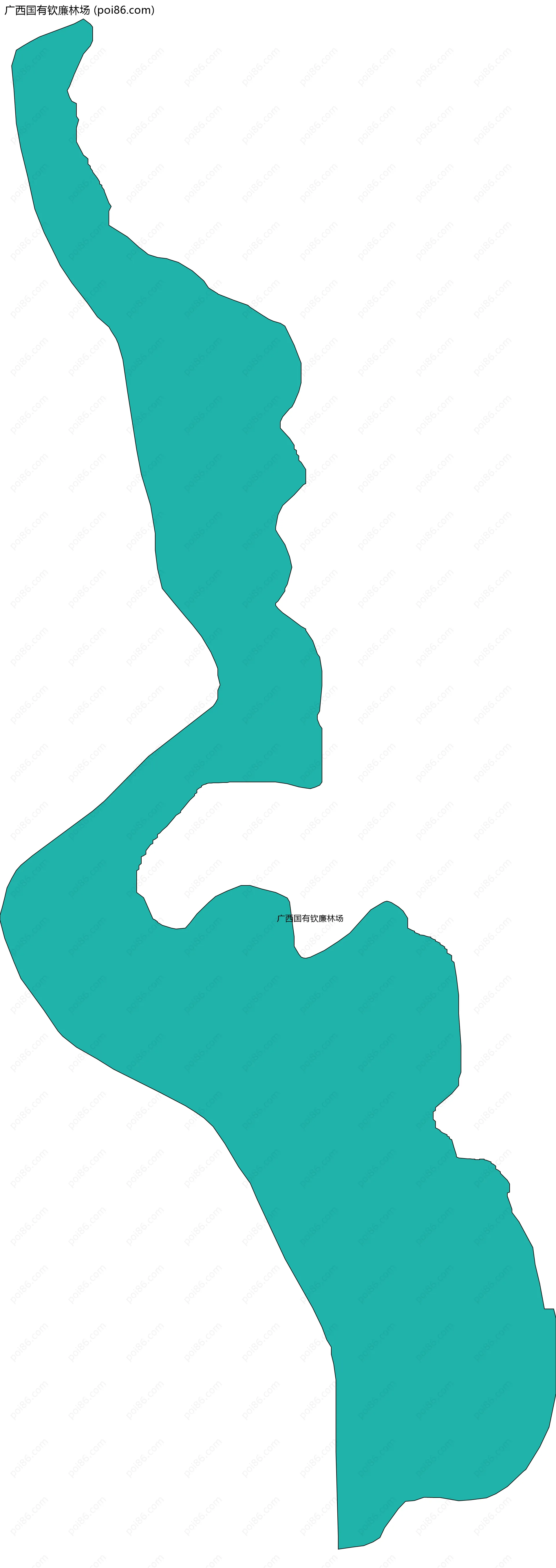 广西国有钦廉林场边界地图