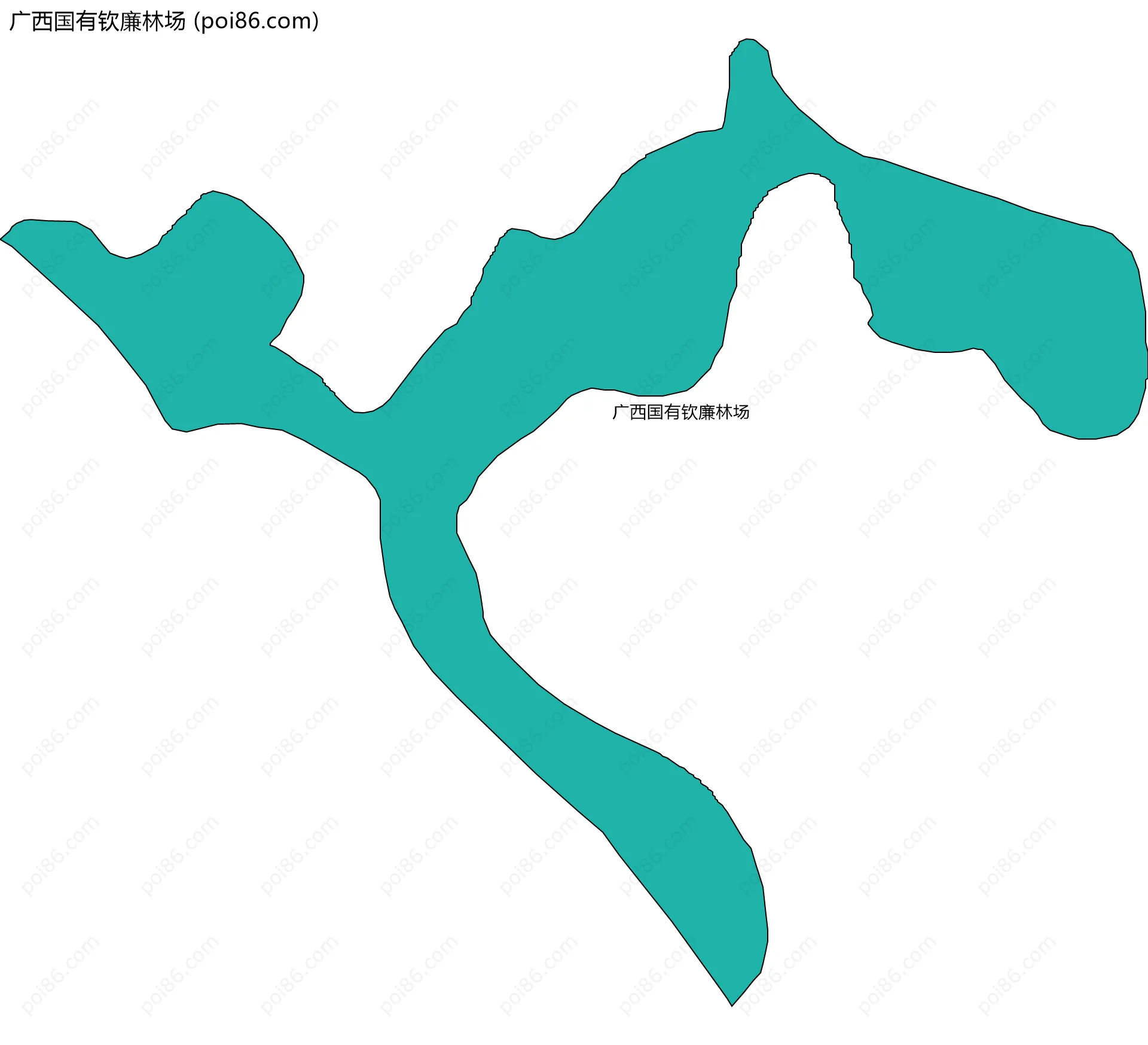 广西国有钦廉林场边界地图
