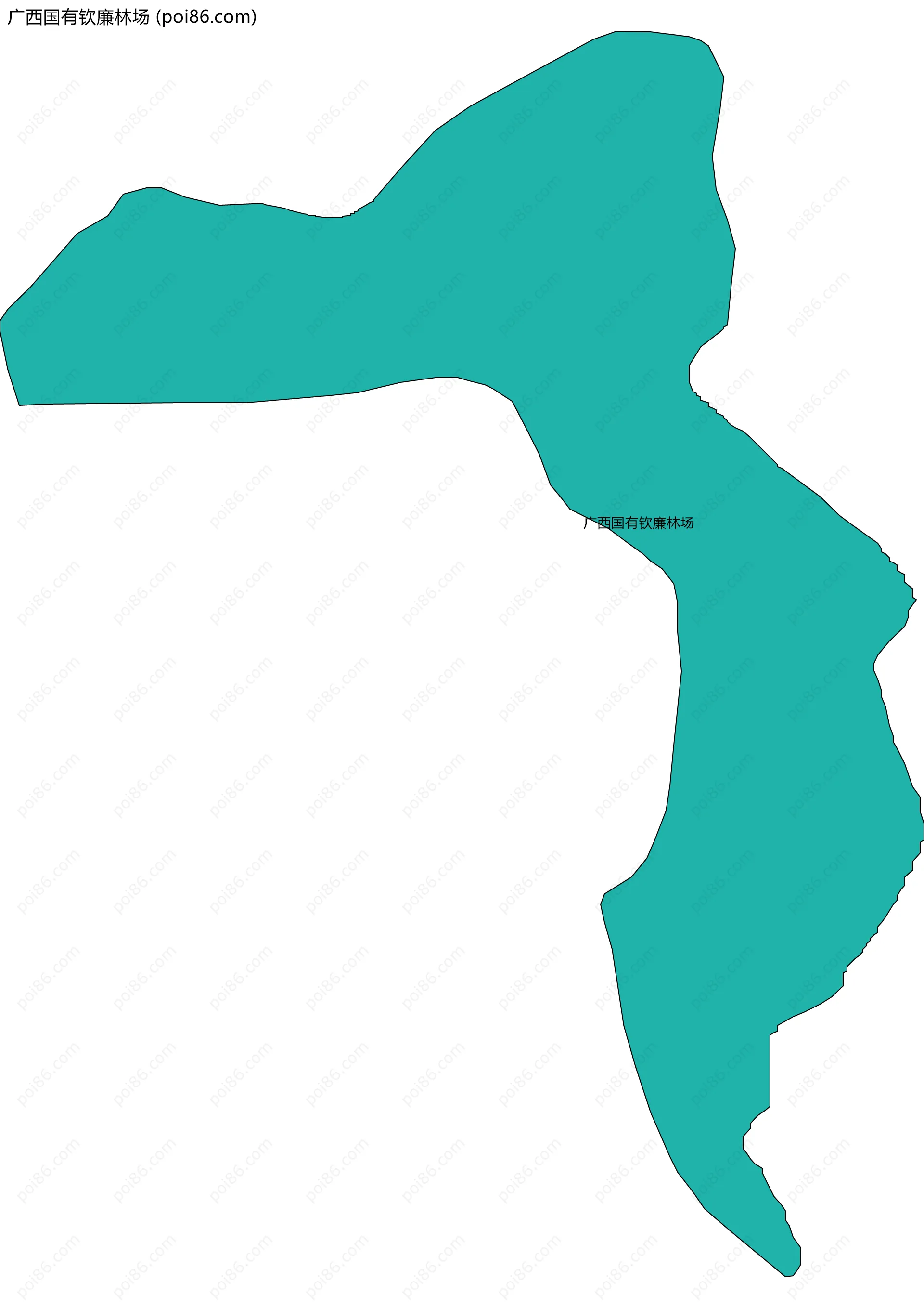 广西国有钦廉林场边界地图