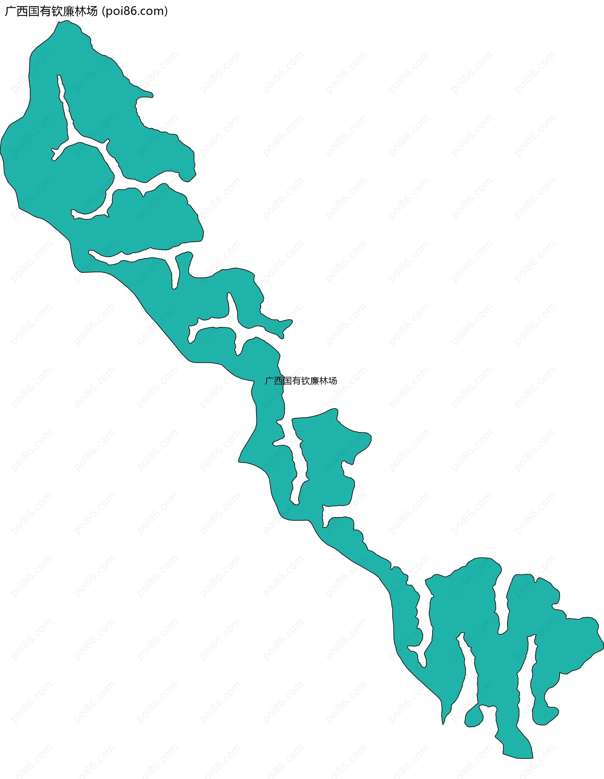 广西国有钦廉林场边界地图