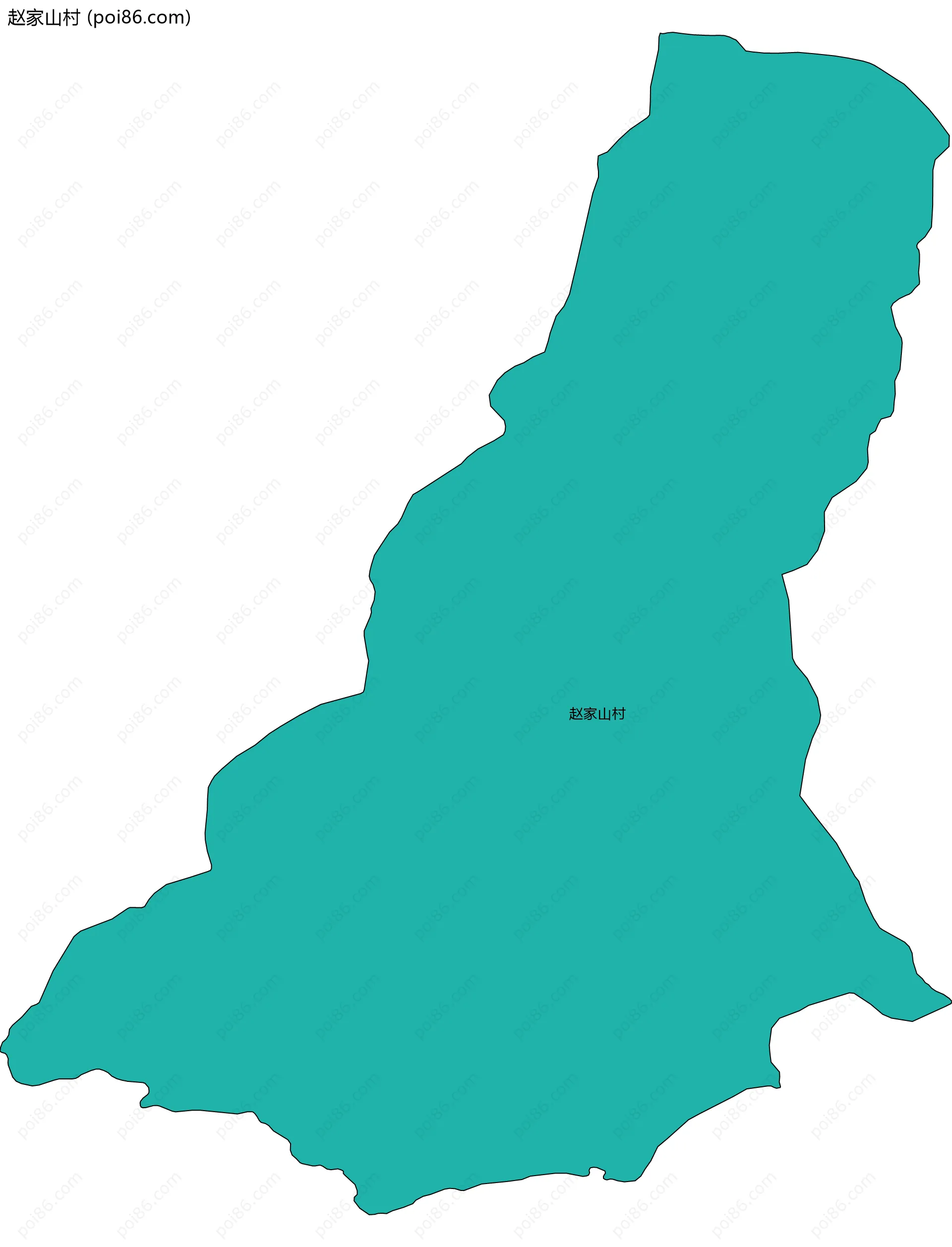 赵家山村边界地图