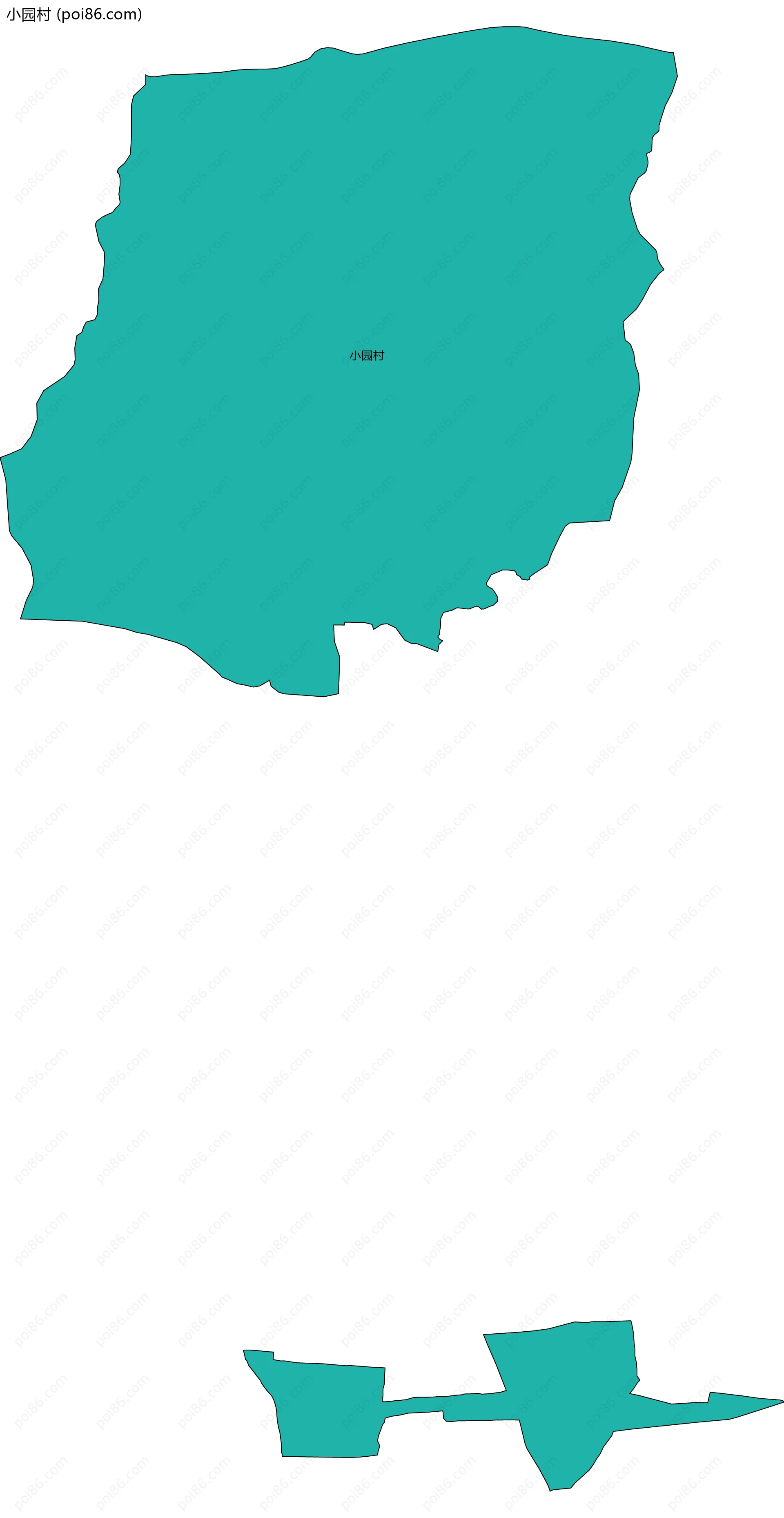 小园村边界地图