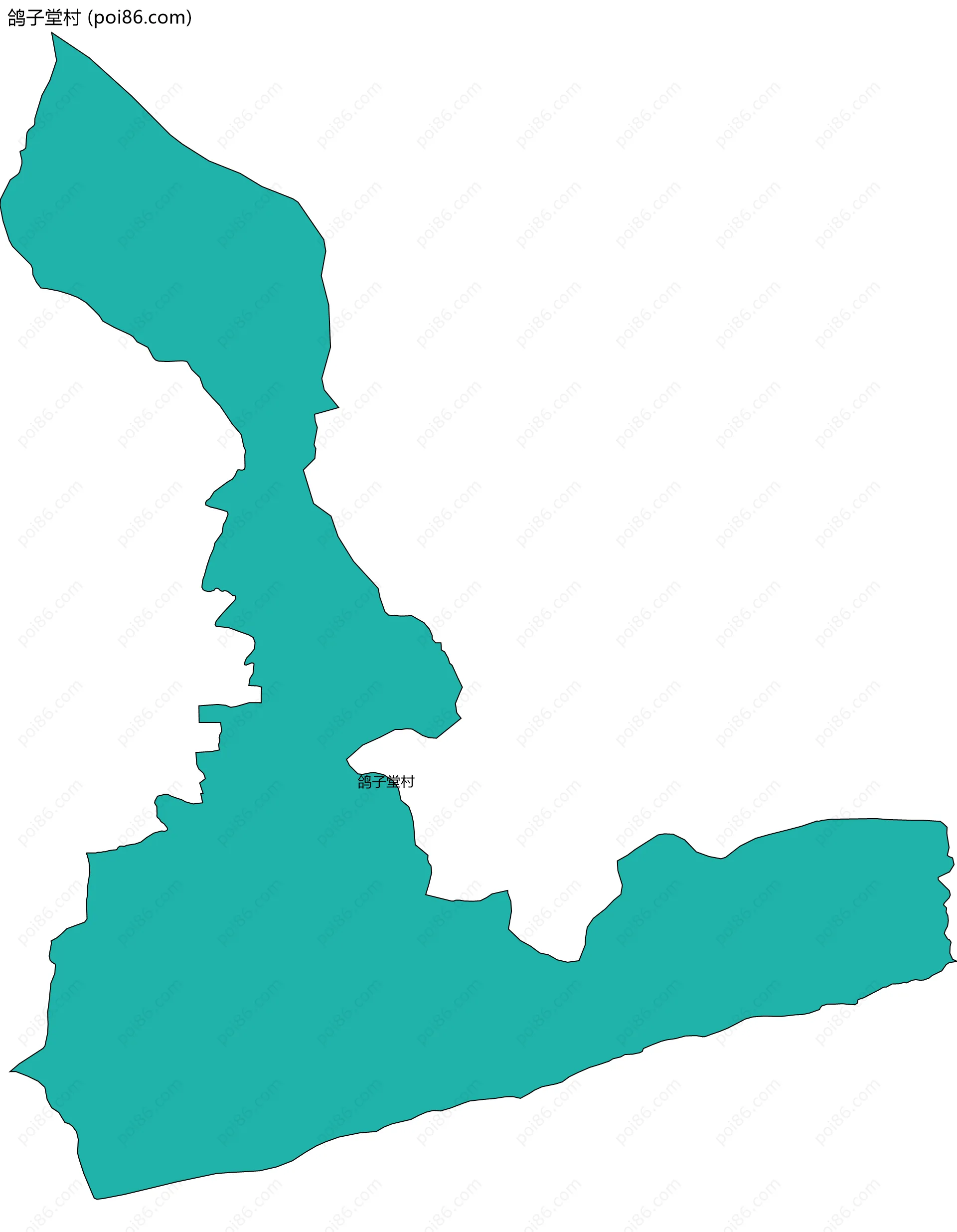 鸽子堂村边界地图