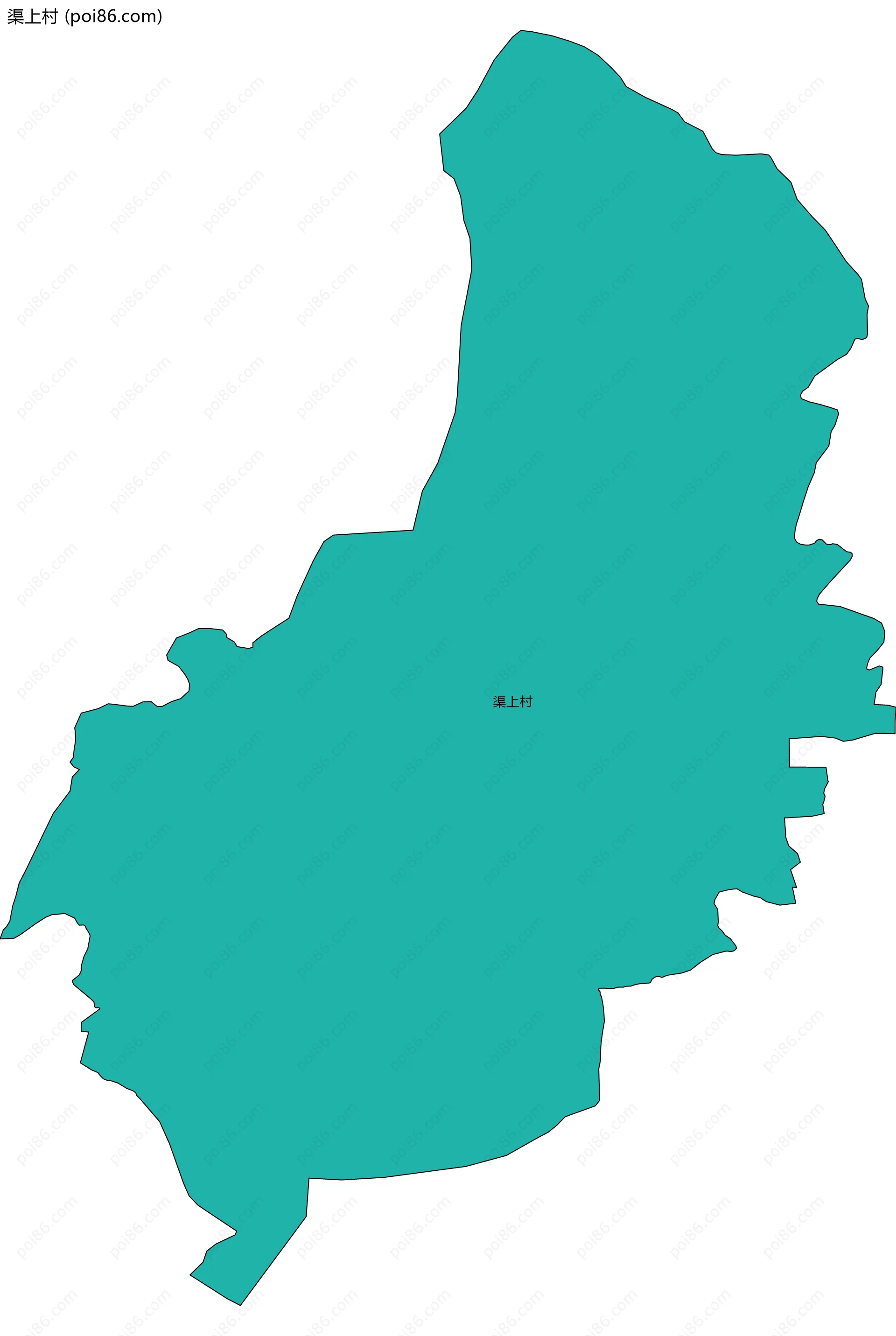 渠上村边界地图