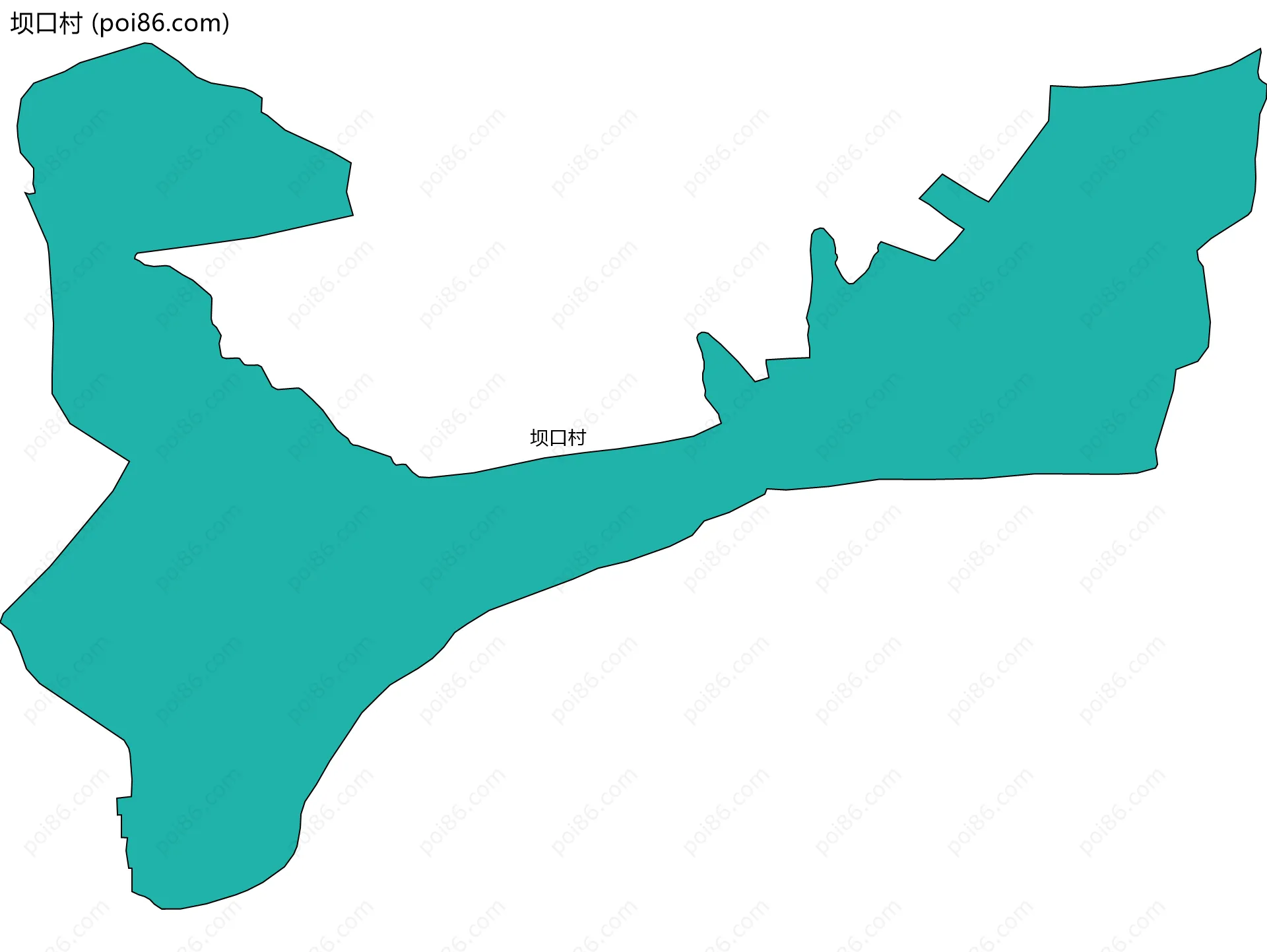 坝口村边界地图