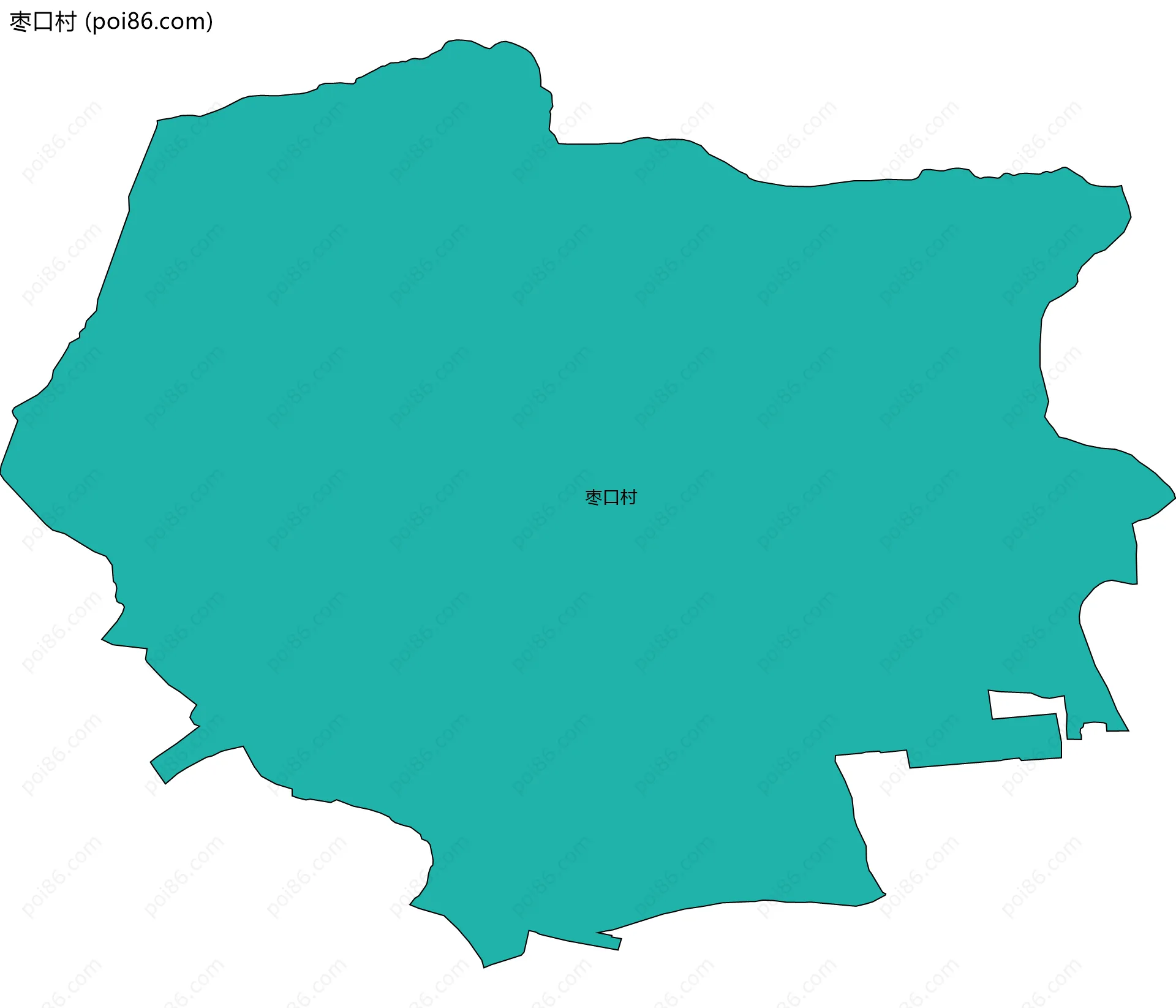 枣口村边界地图