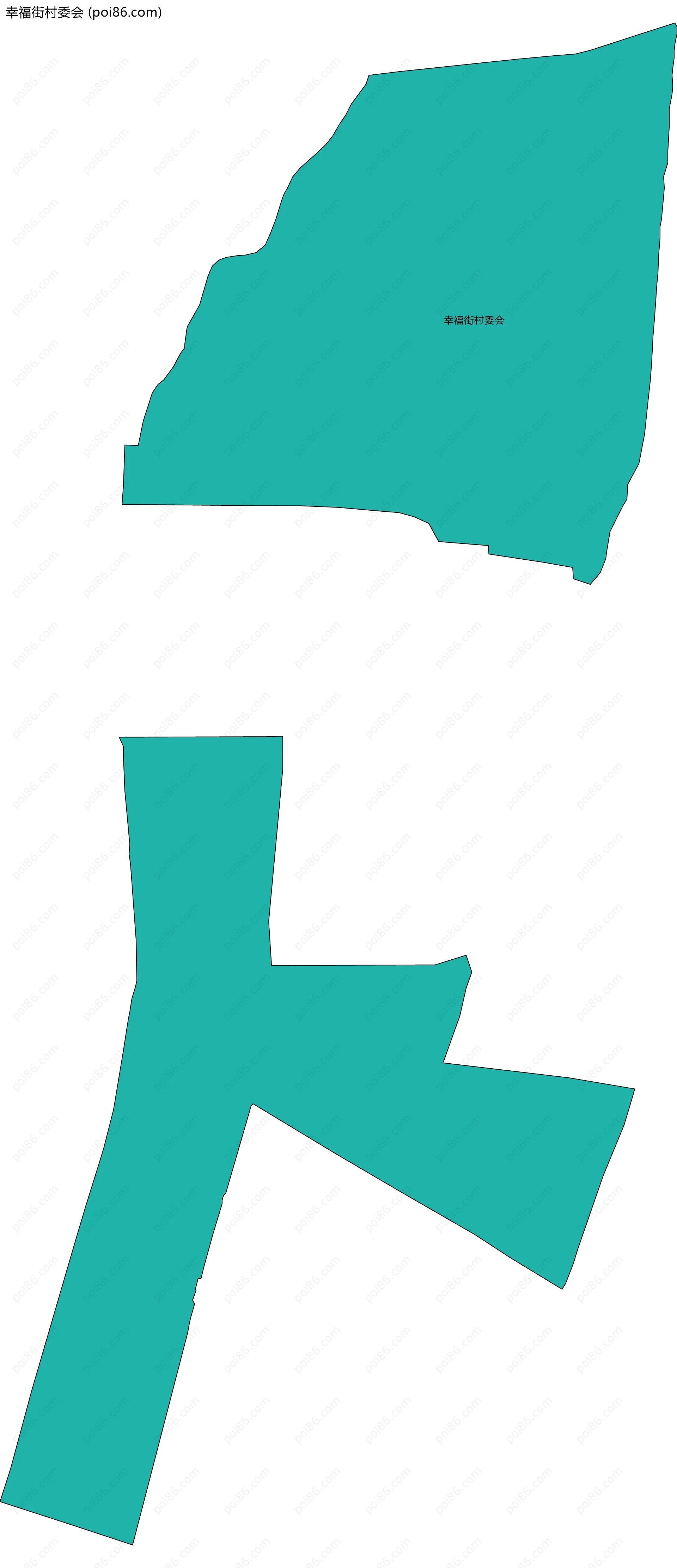 幸福街村委会边界地图