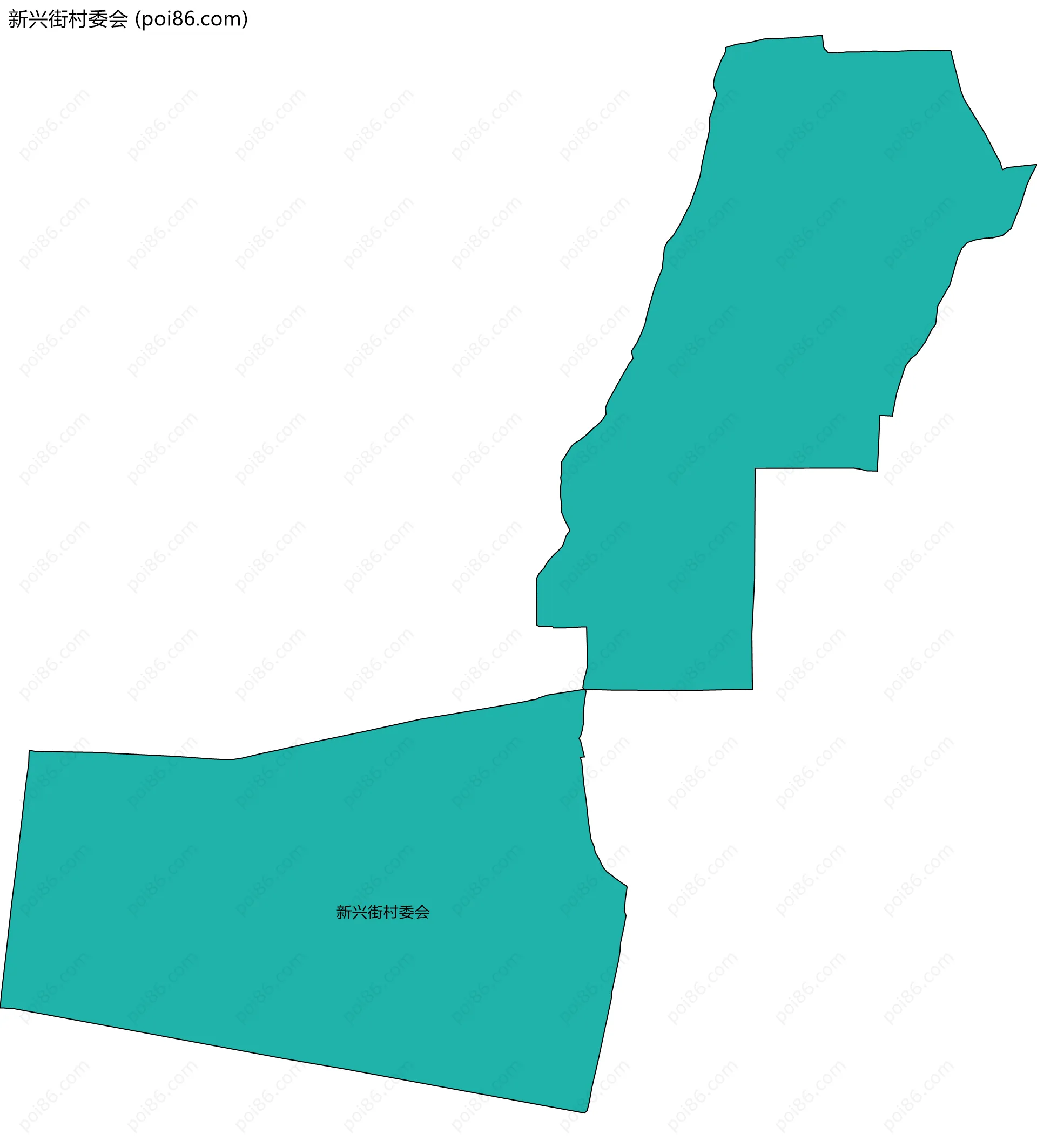 新兴街村委会边界地图