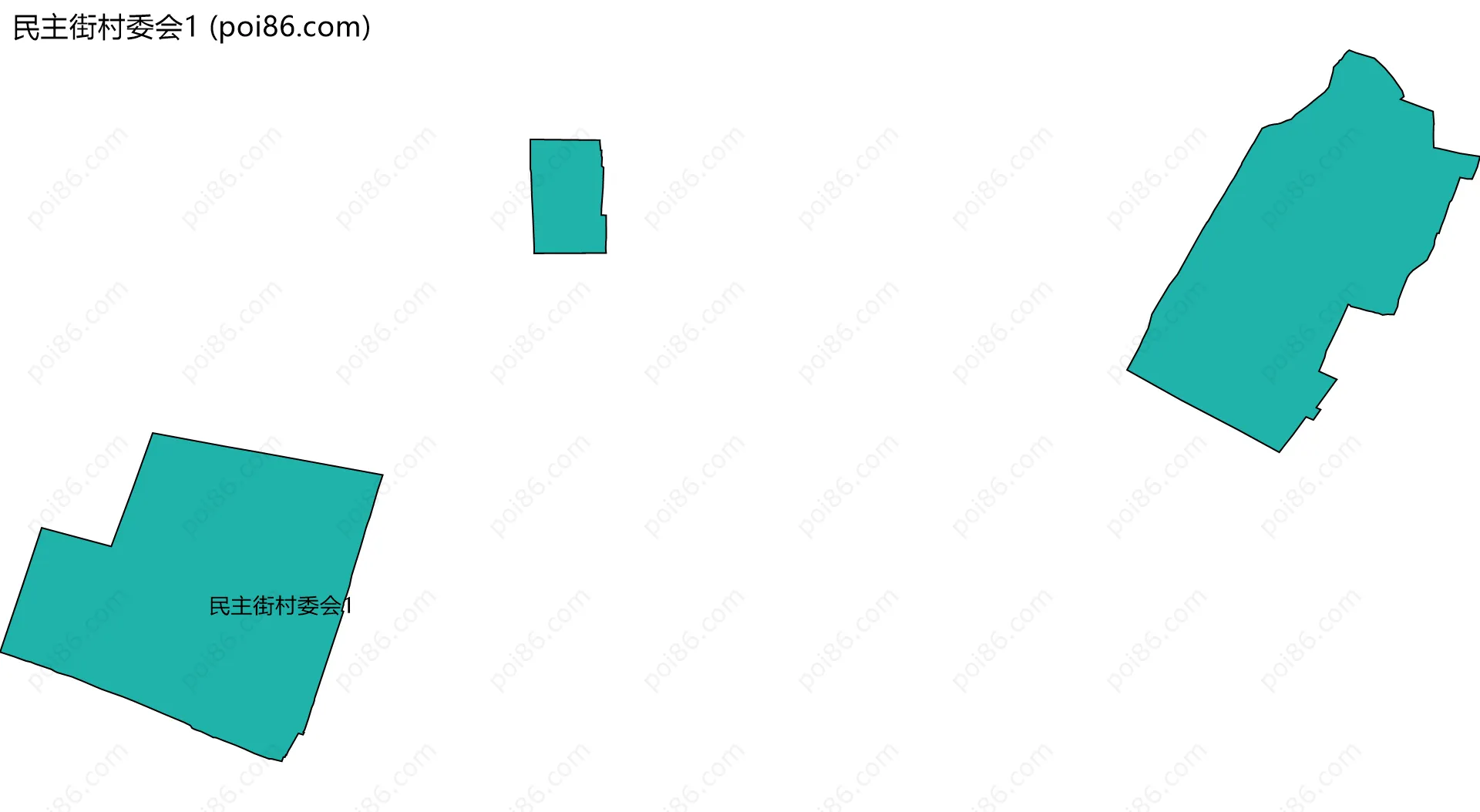 民主街村委会1边界地图
