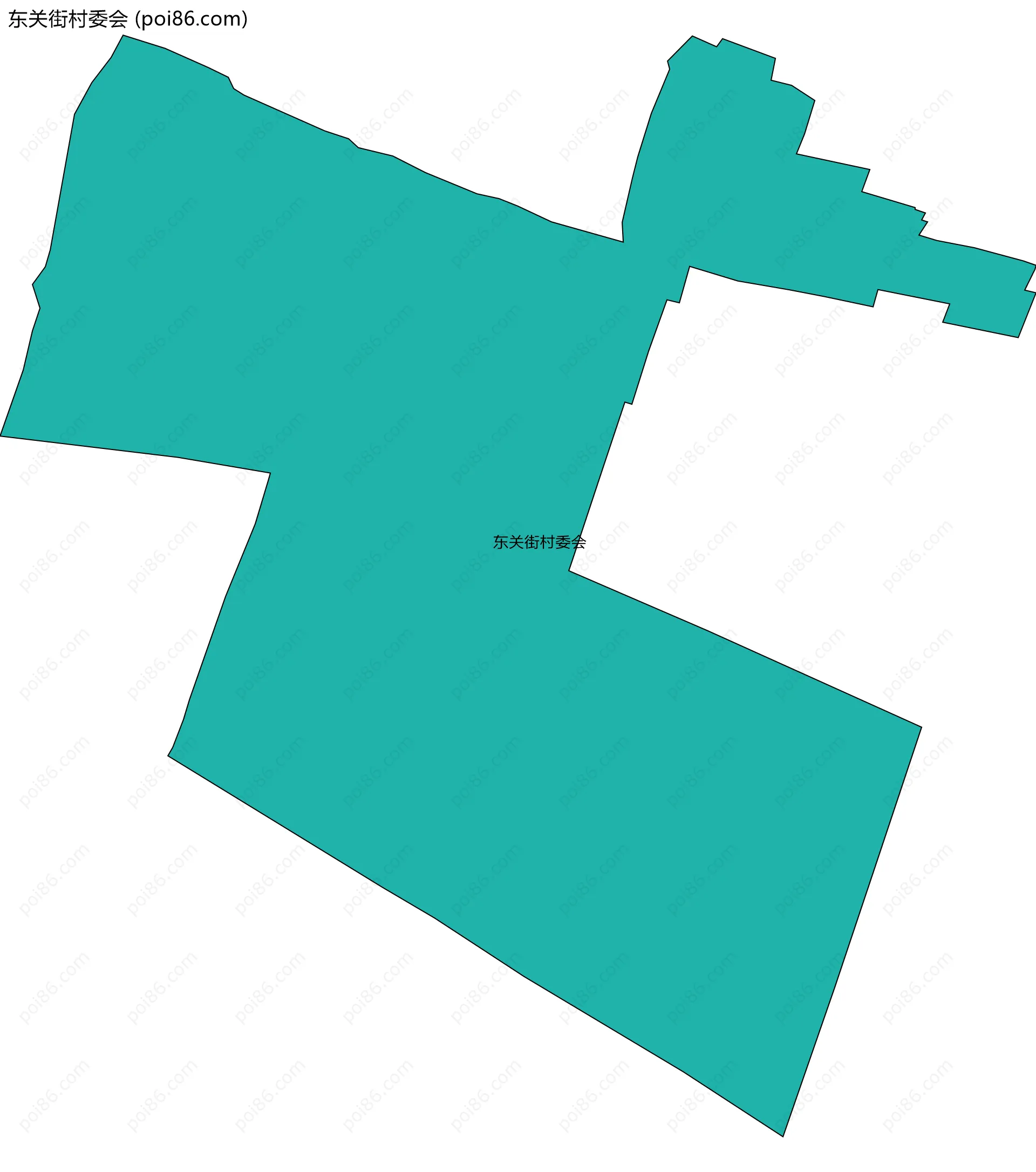 东关街村委会边界地图