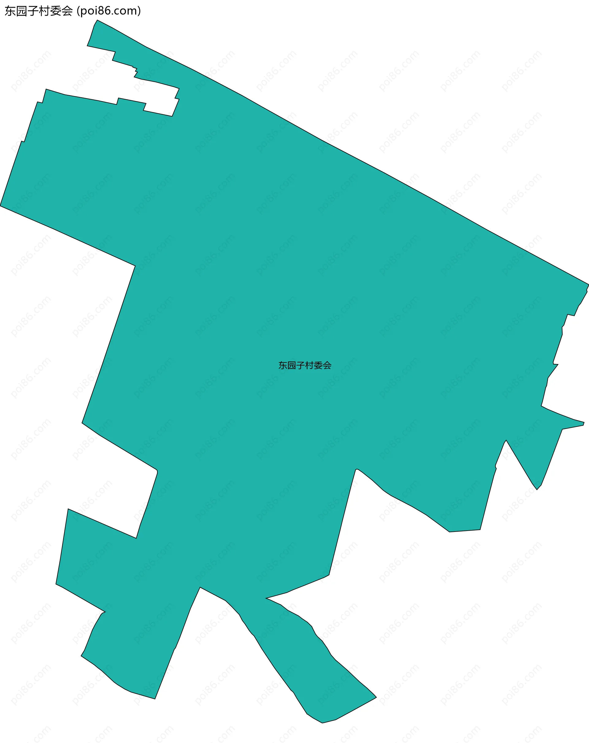 东园子村委会边界地图