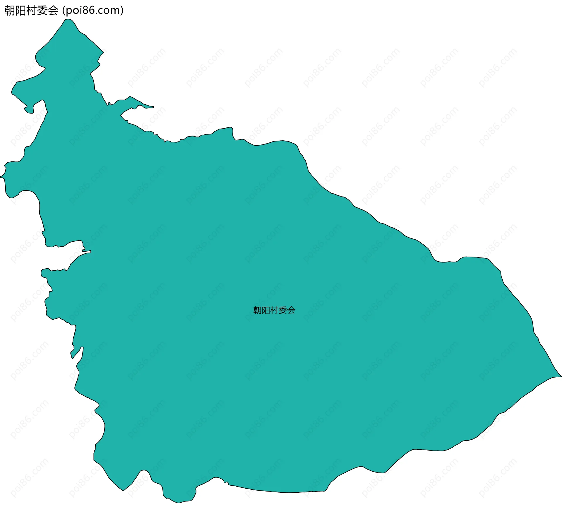 朝阳村委会边界地图