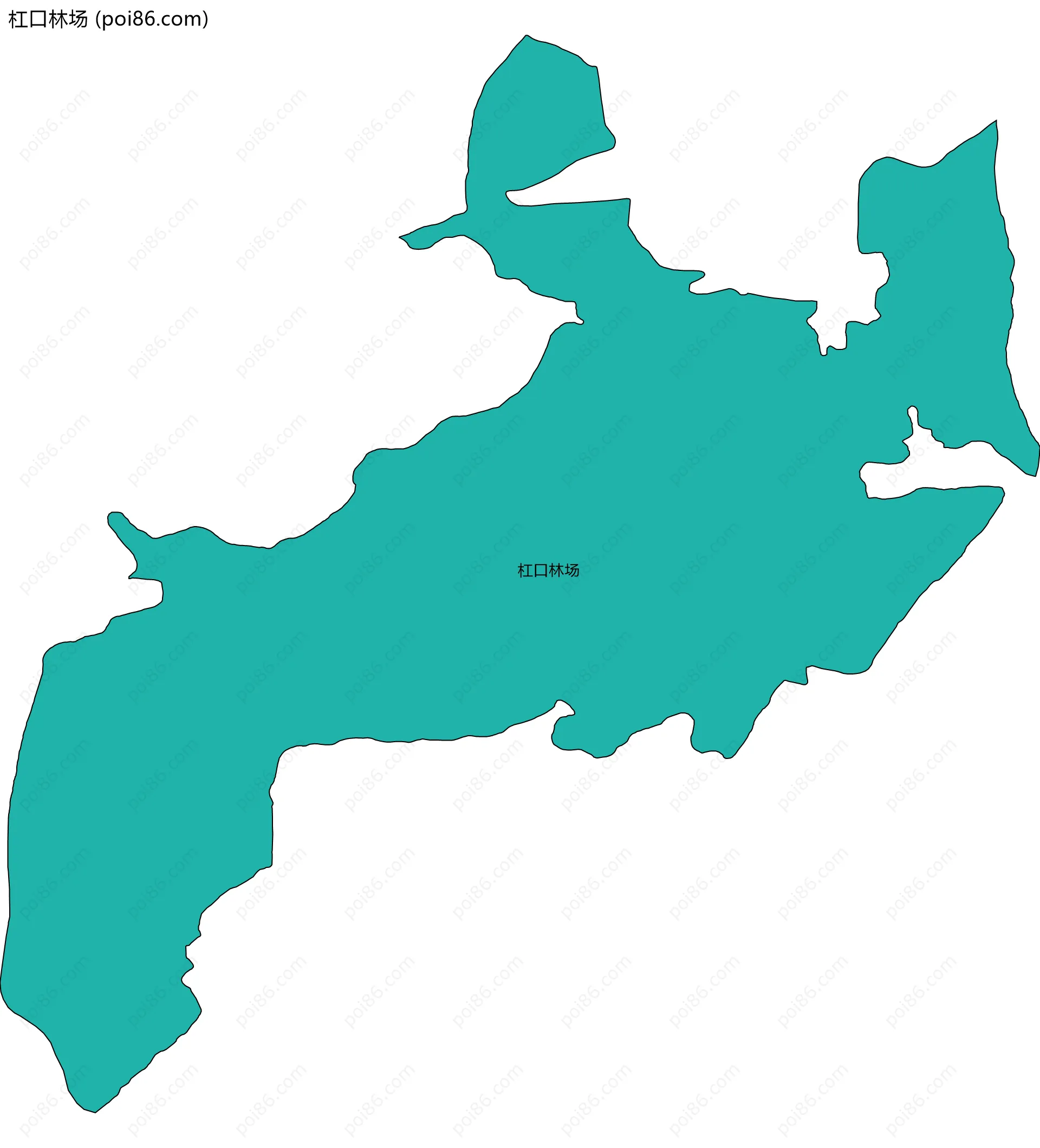 杠口林场边界地图