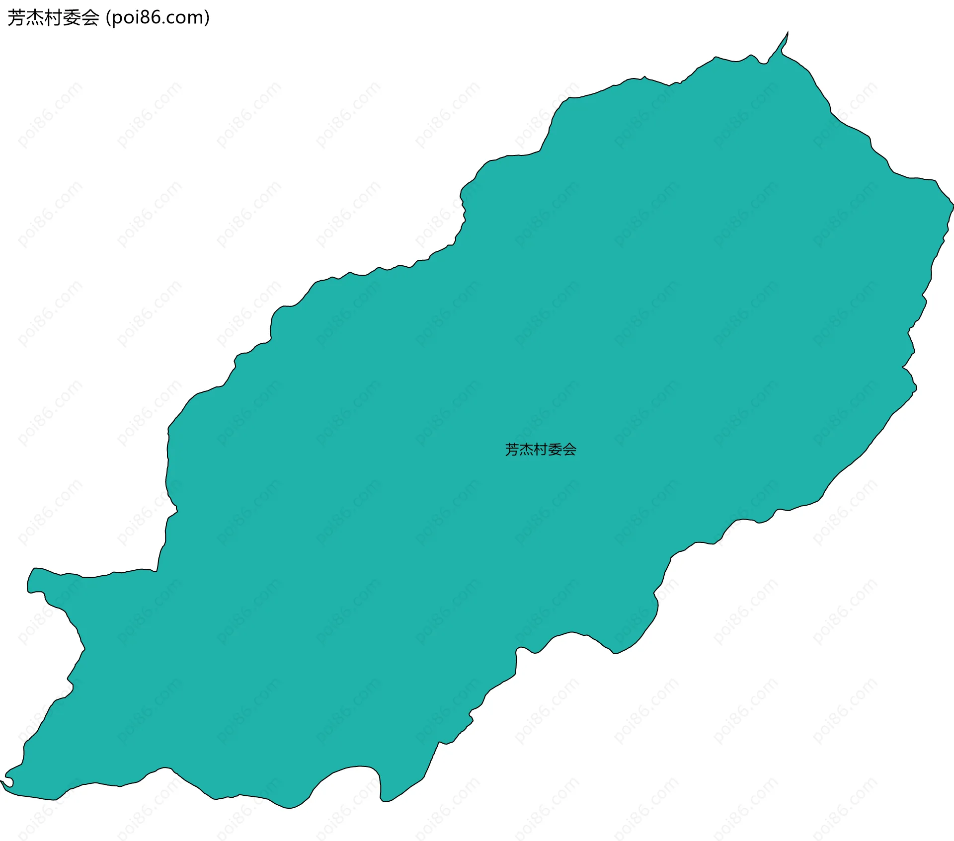 芳杰村委会边界地图