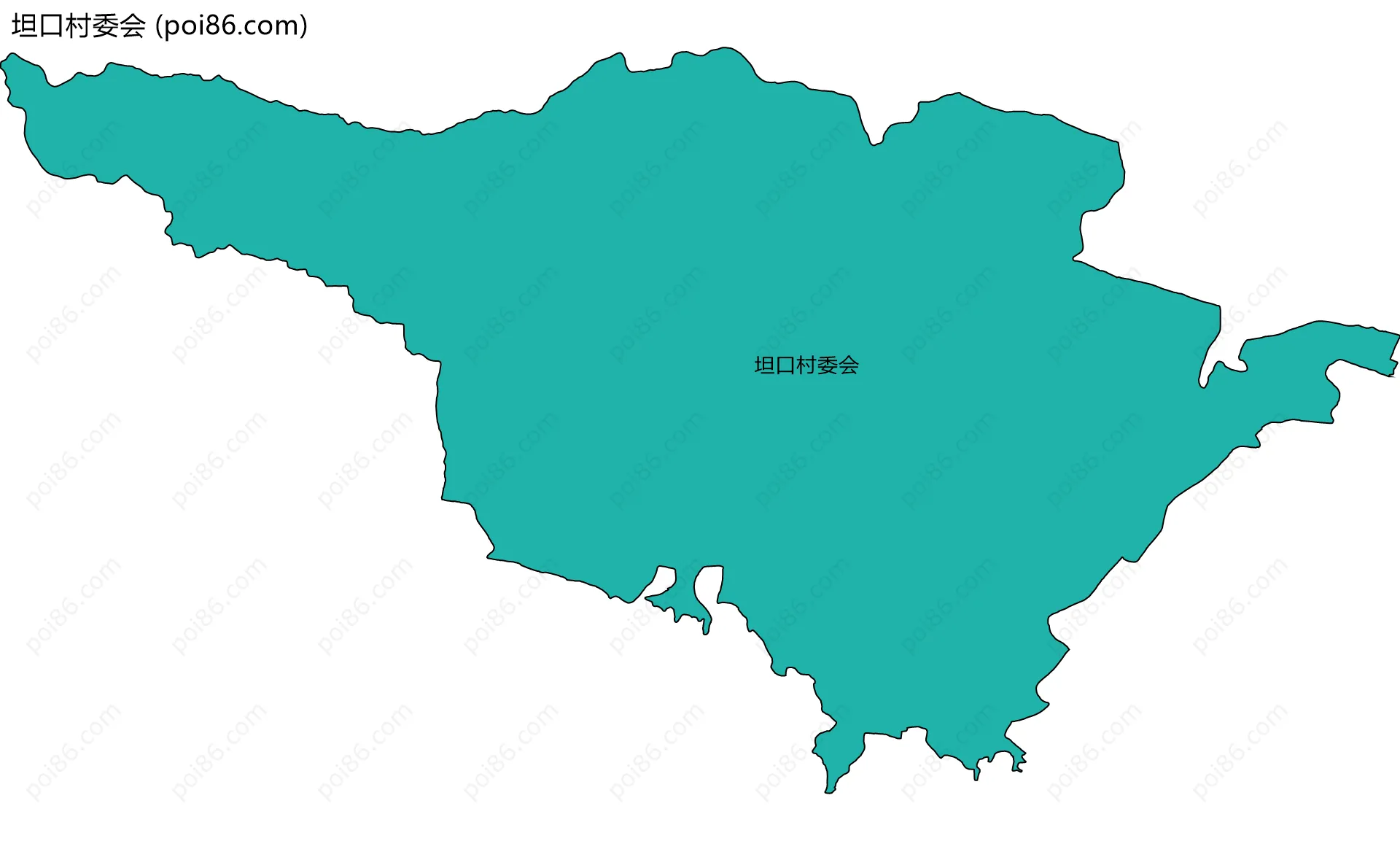 坦口村委会边界地图