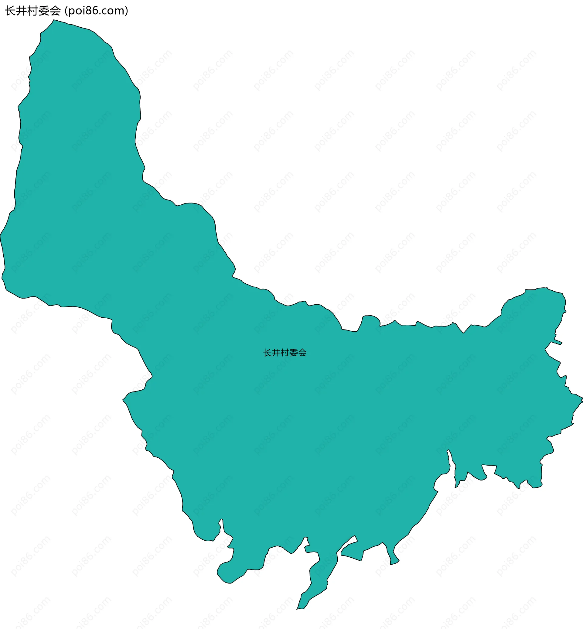 长井村委会边界地图