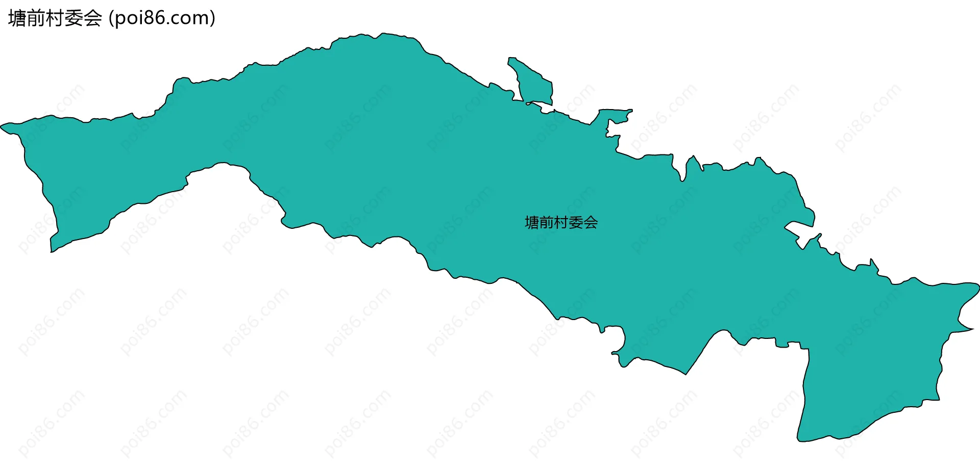塘前村委会边界地图