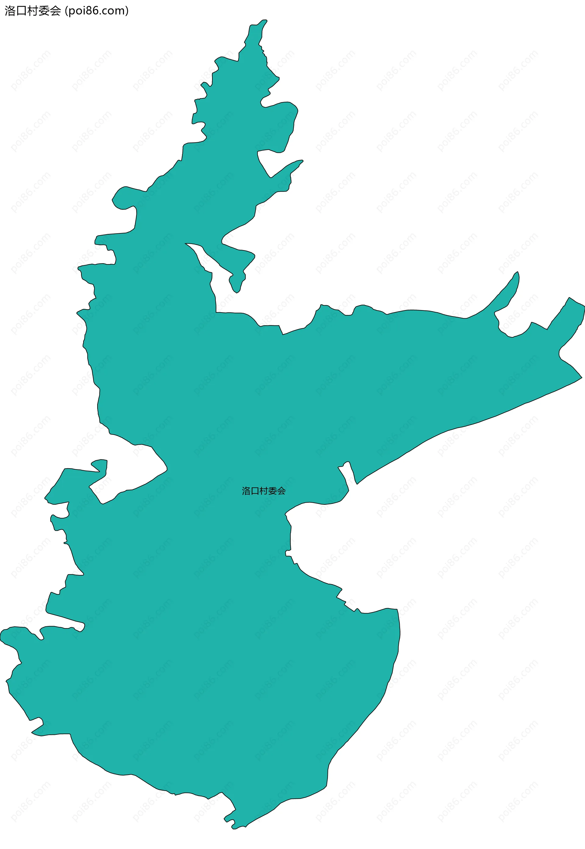 洛口村委会边界地图