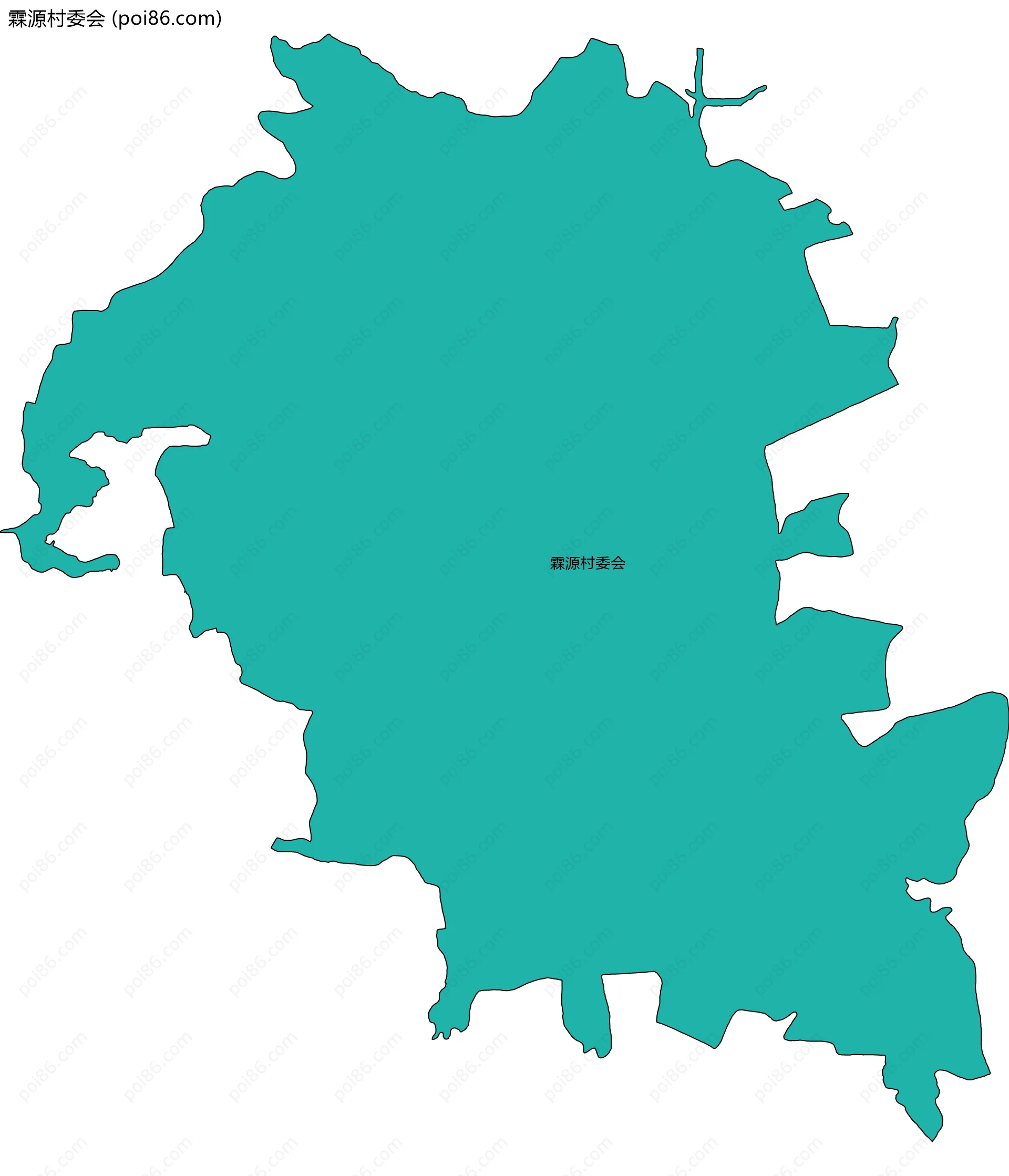 霖源村委会边界地图