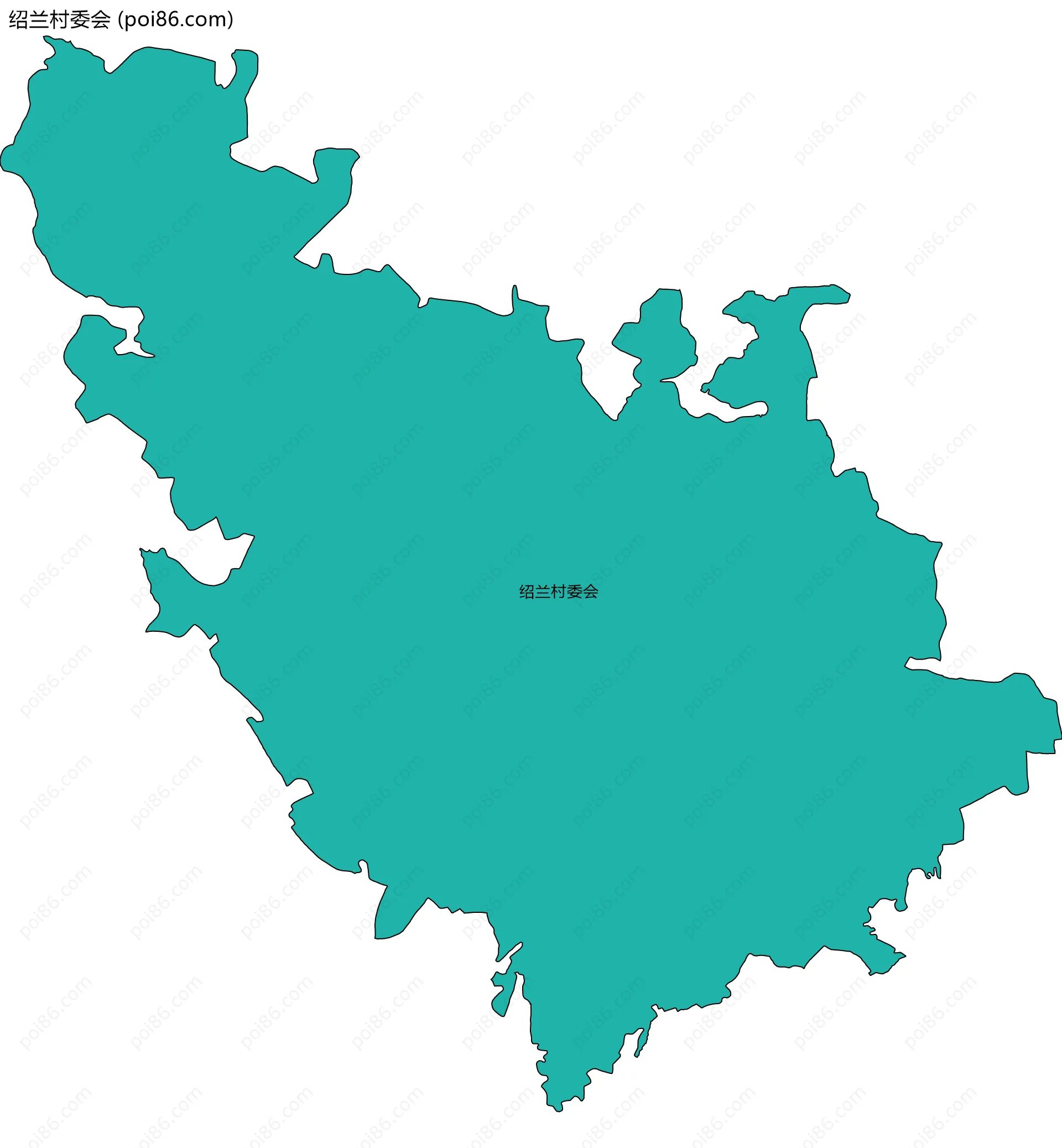 绍兰村委会边界地图