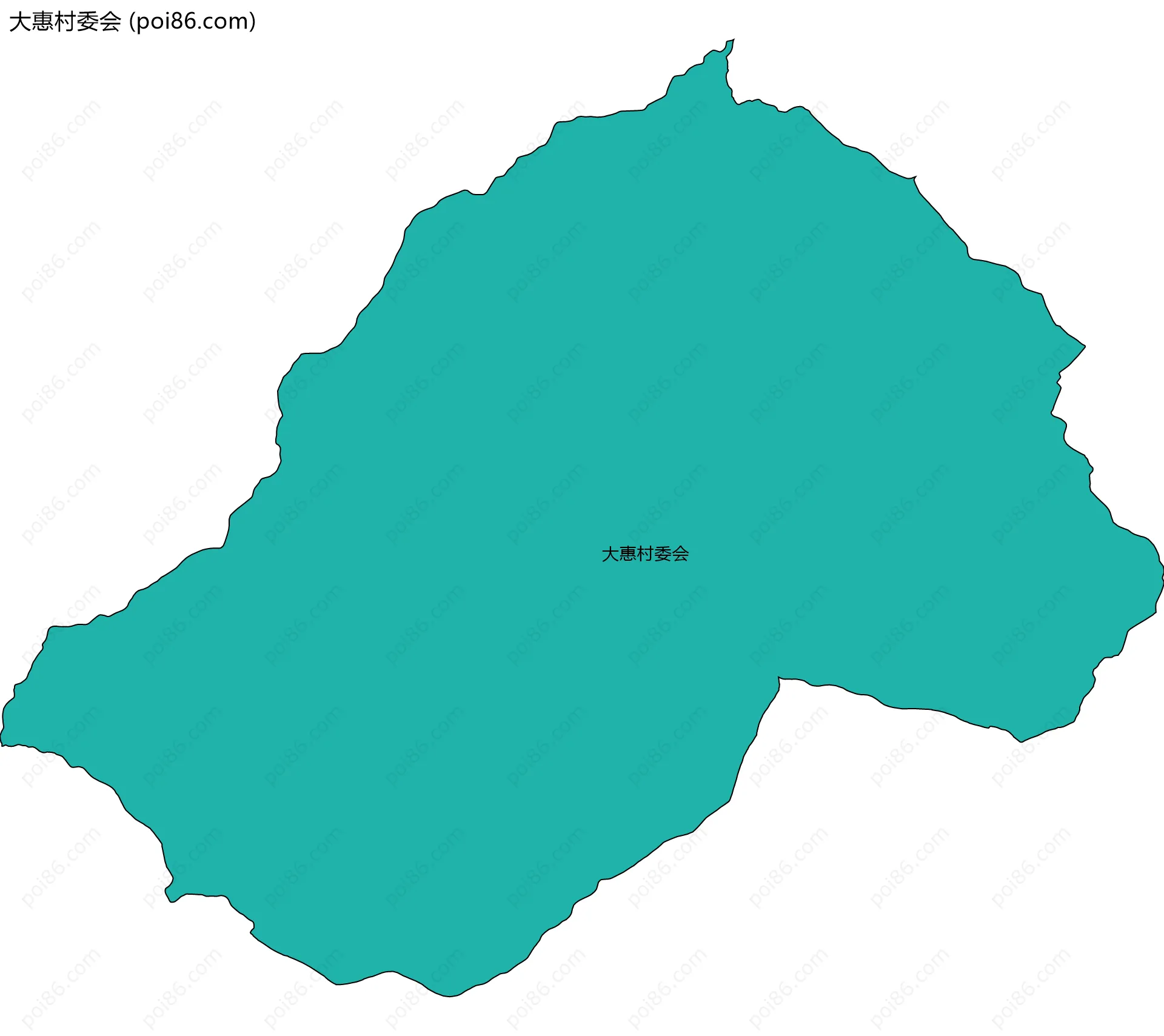大惠村委会边界地图