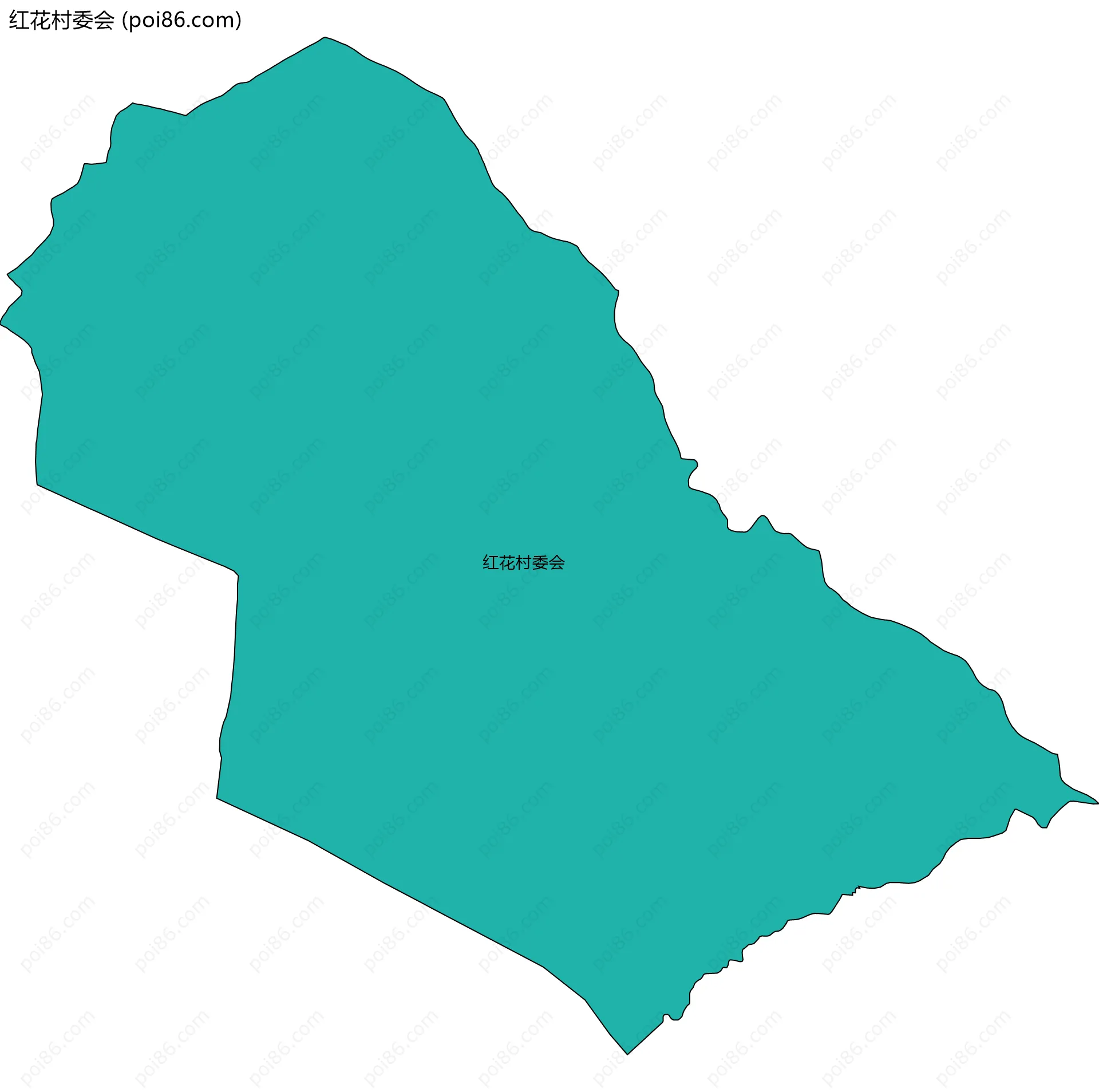红花村委会边界地图