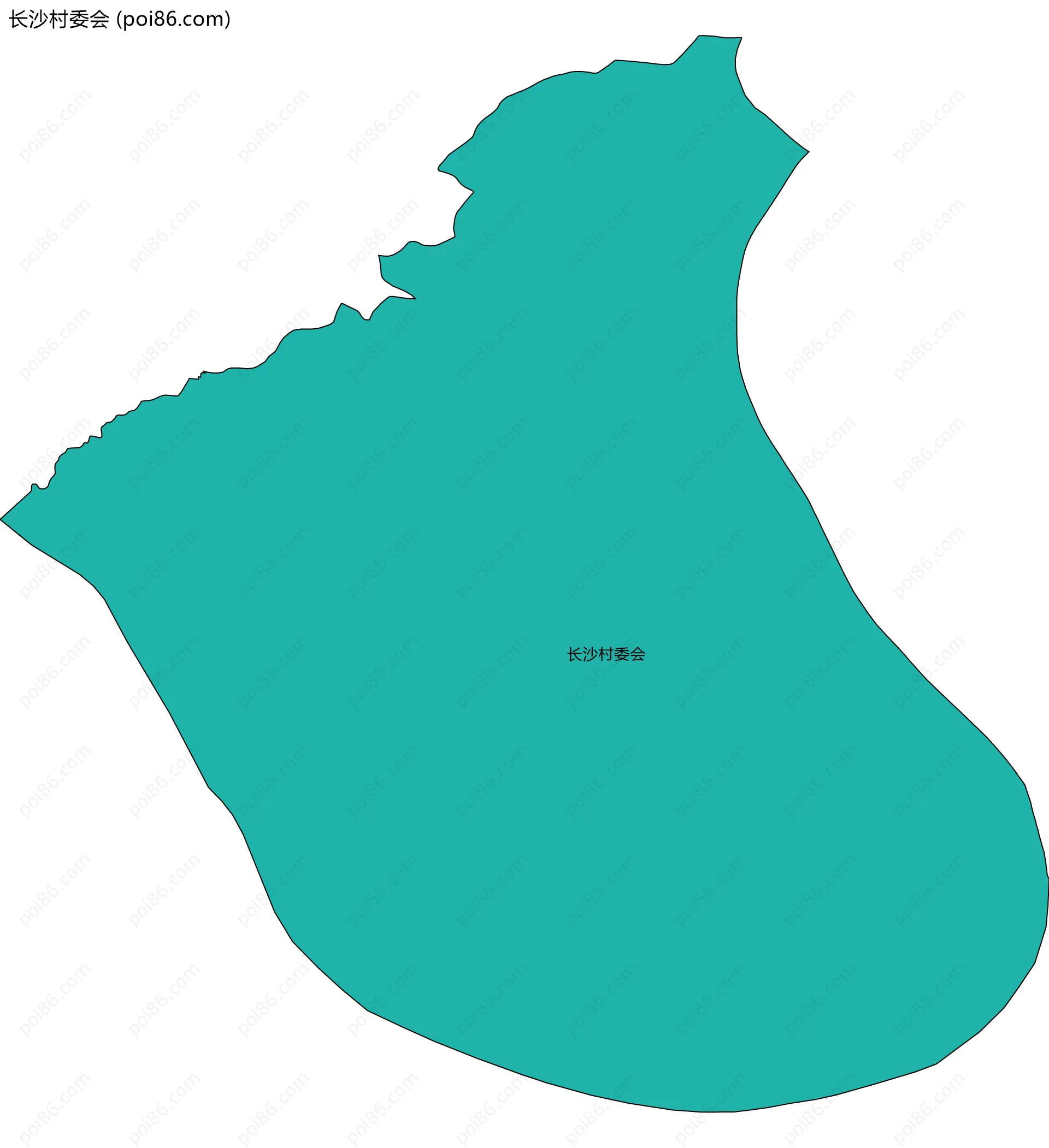 长沙村委会边界地图