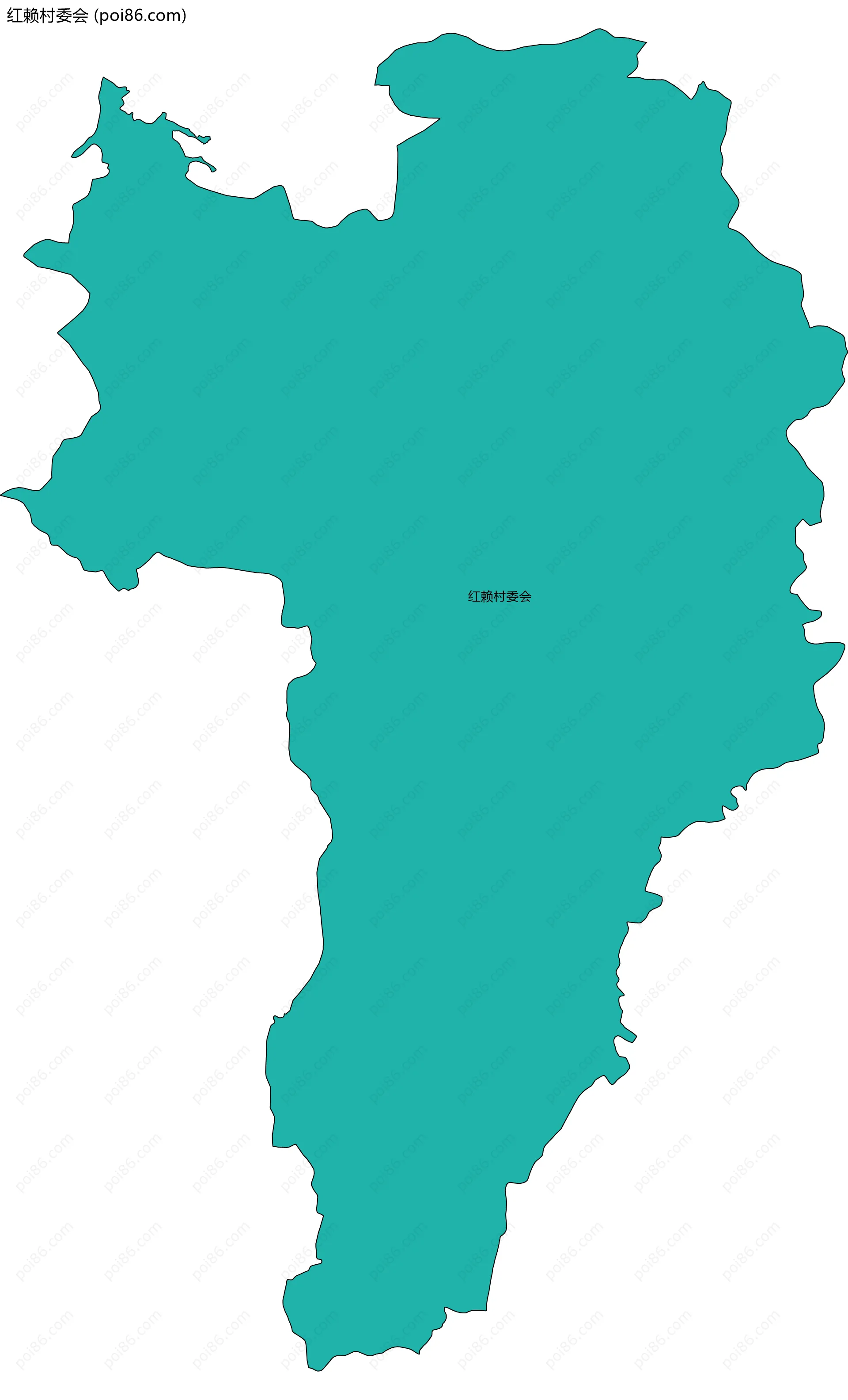 红赖村委会边界地图