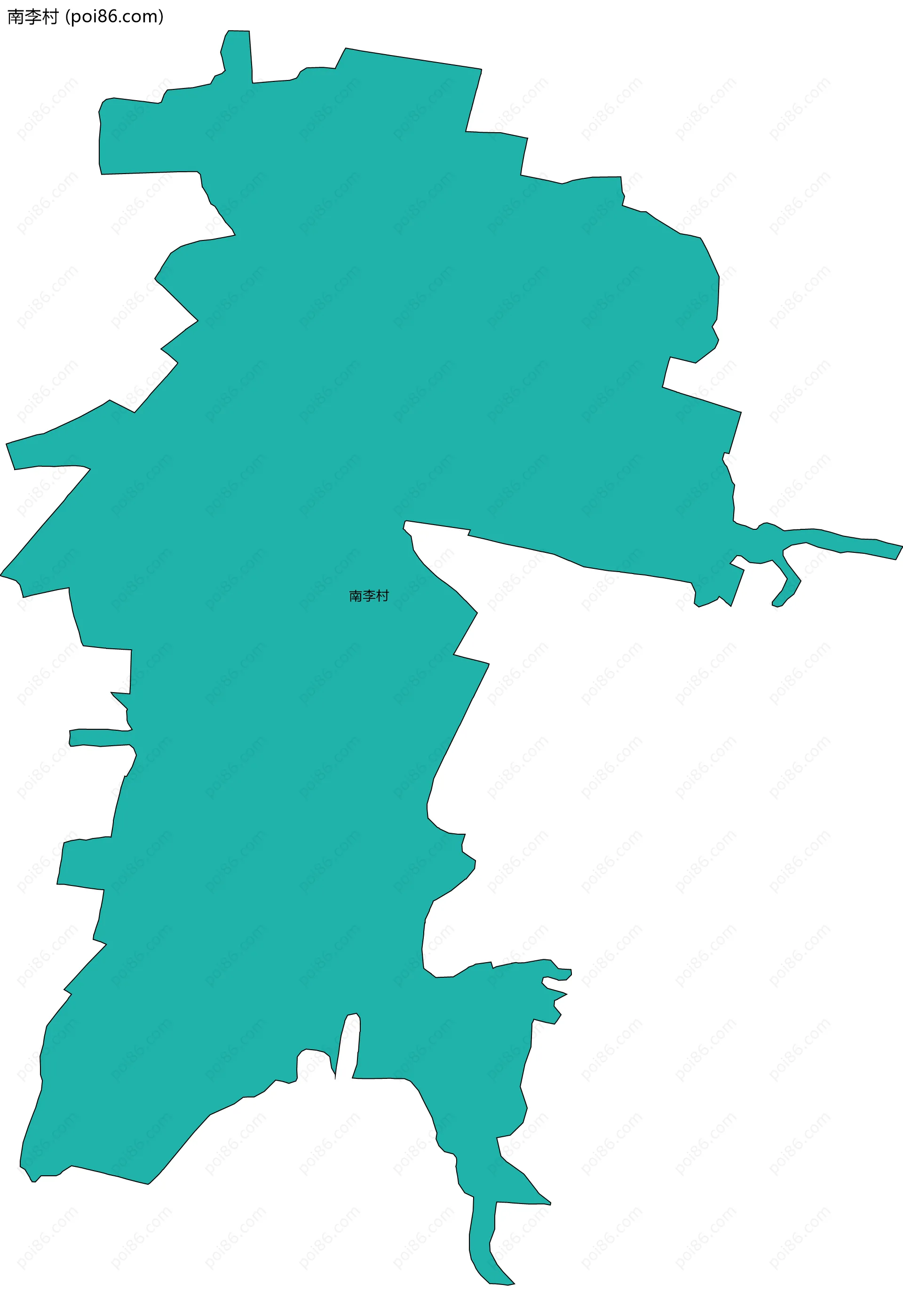 南李村边界地图